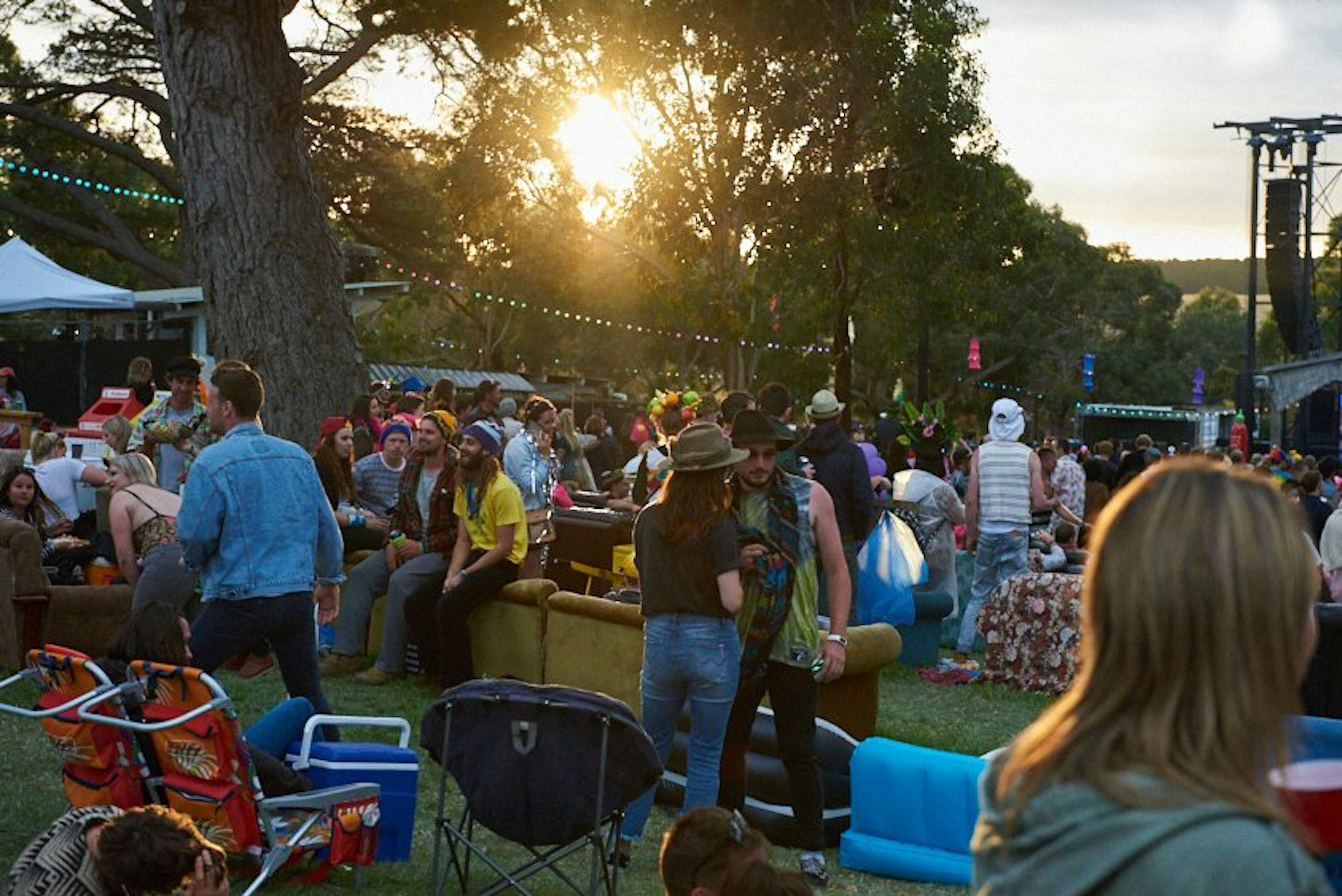 Campers enjoying the Meredith Music Festival credit Steve Benn