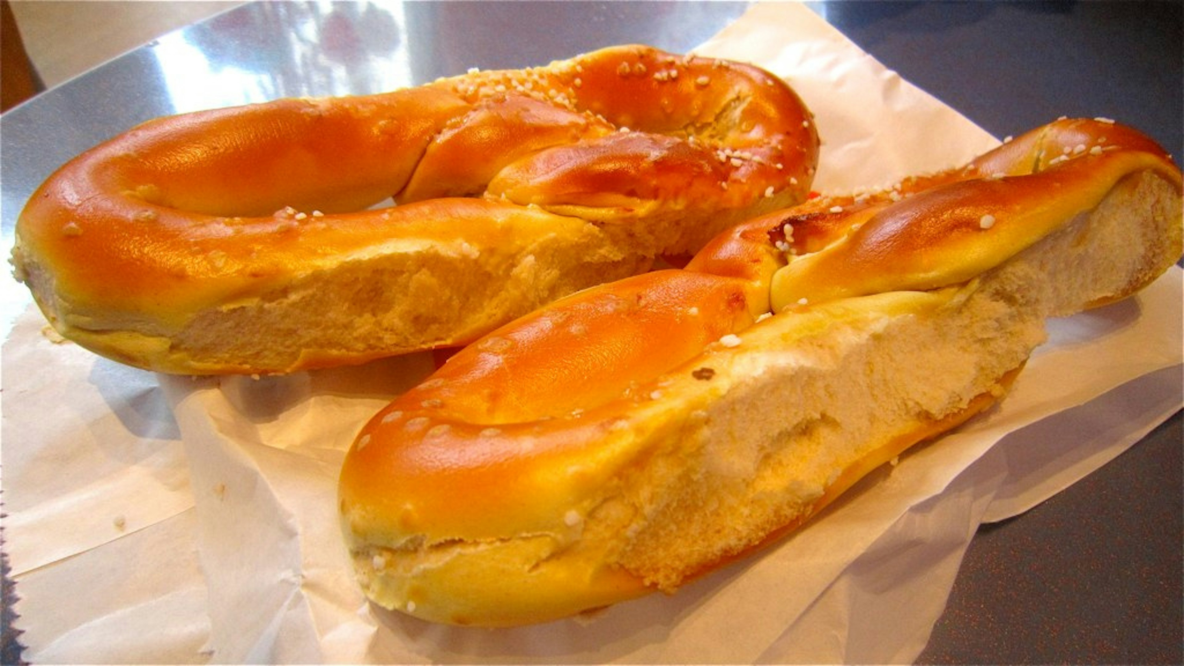 Soft pretzels at Reading Terminal Market.