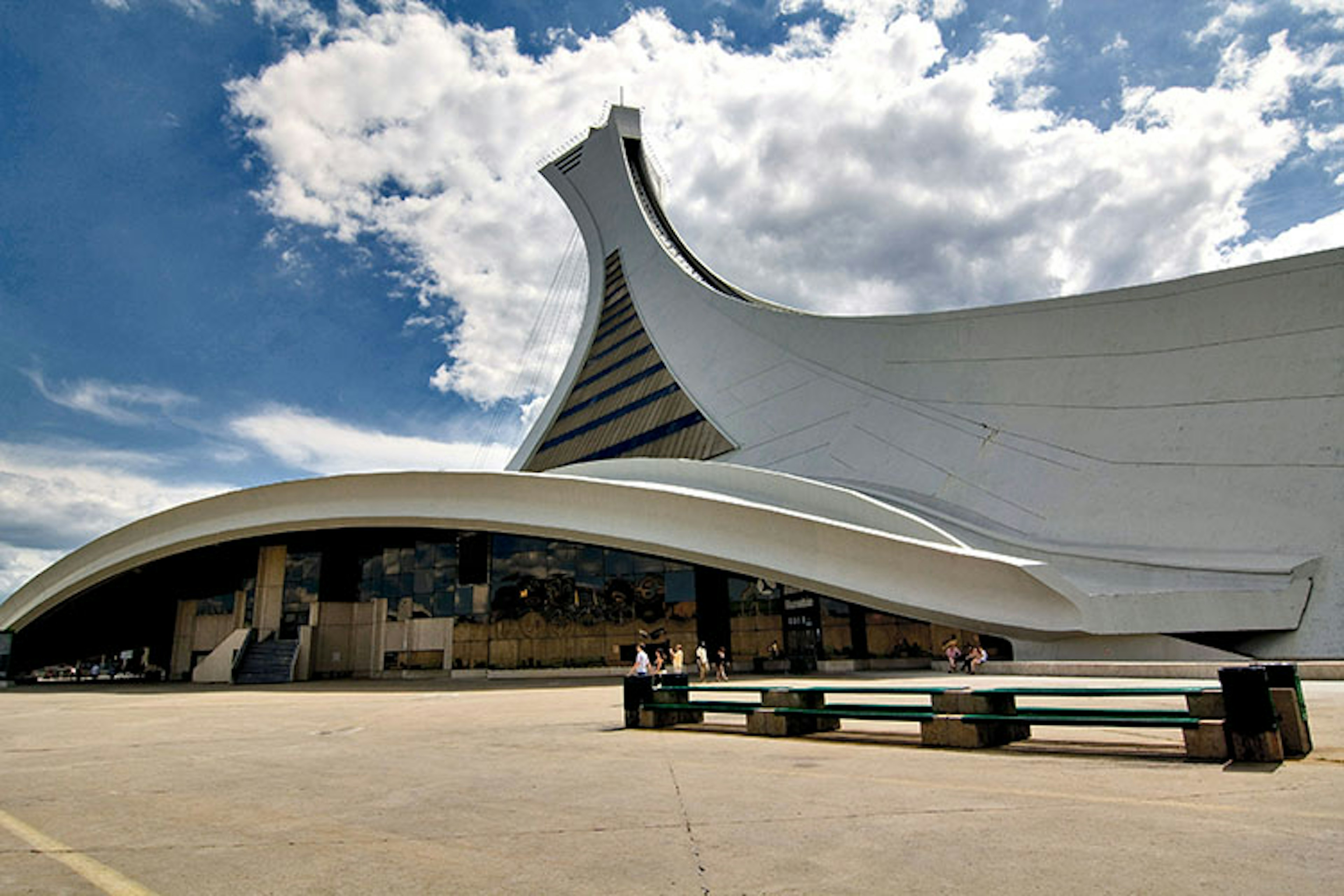 Built in the 1970s, the Olympic Stadium in Montreal features the world's tallest inclined tower at 175 metres (574 ft). Image by Artur Staszewski / CC BY-SA 2.0