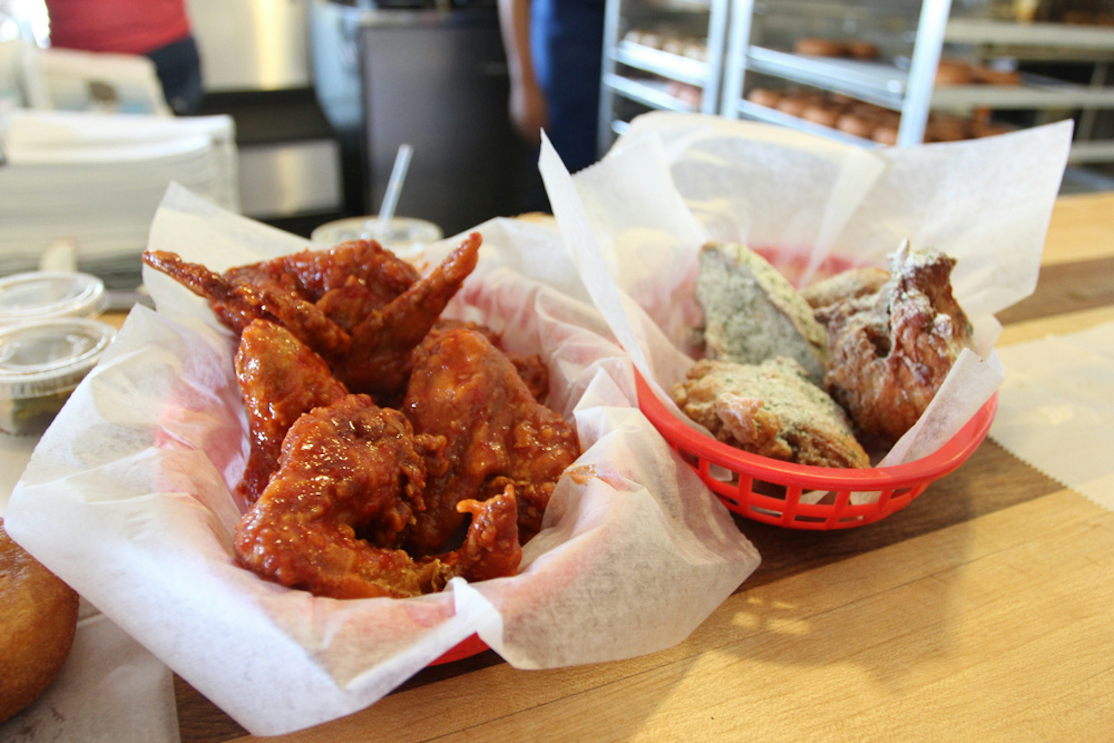 Korean-style chicken at Federal Donuts.