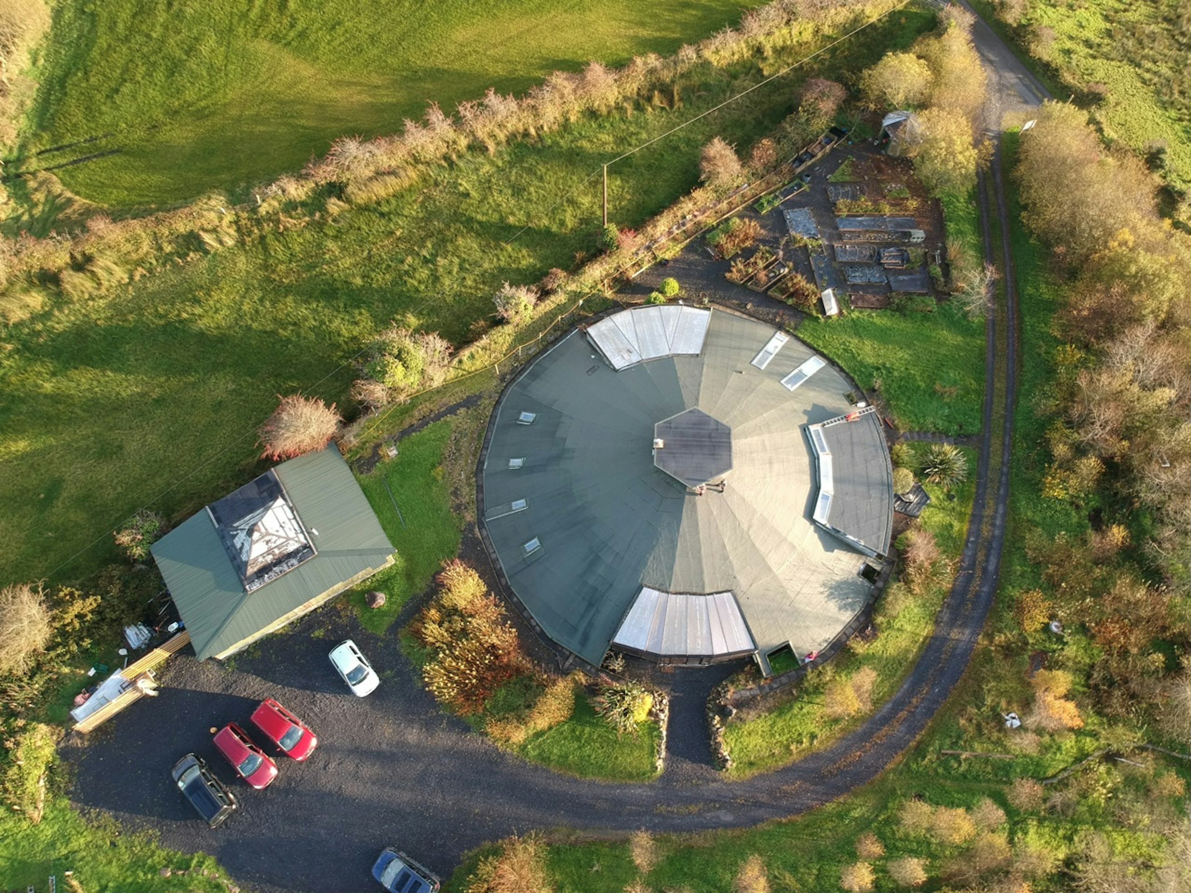 Aerial view of Gyreum Ecolodge