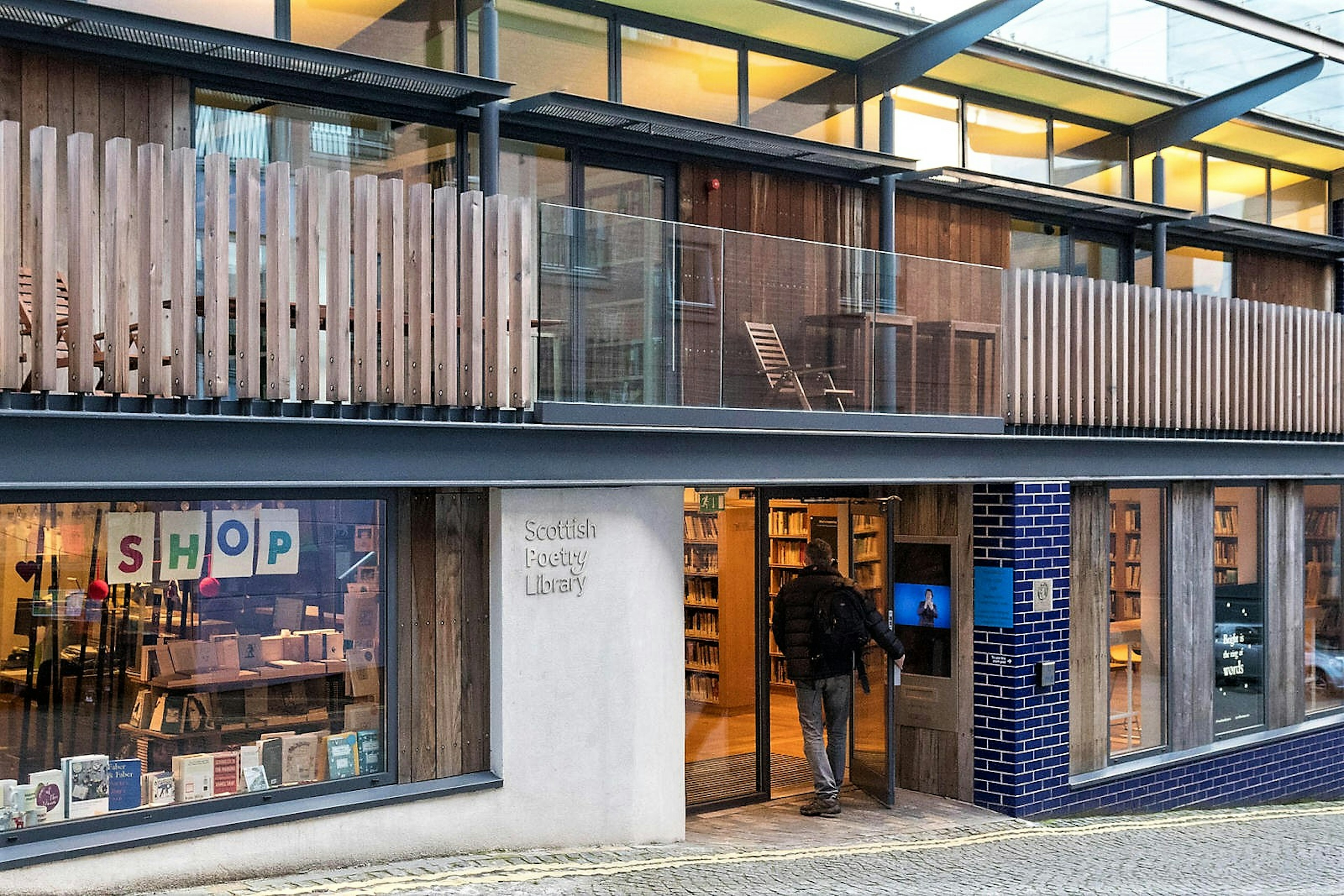 The entrance to the Scottish Poetry Library