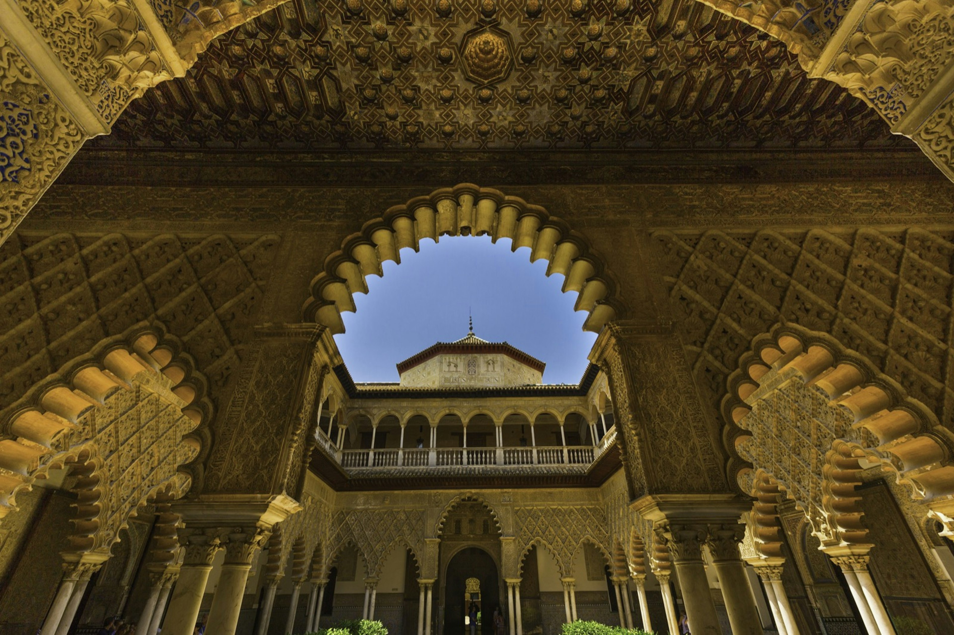 Courtyard of the Maidens at the Alcazar Palace in Seville