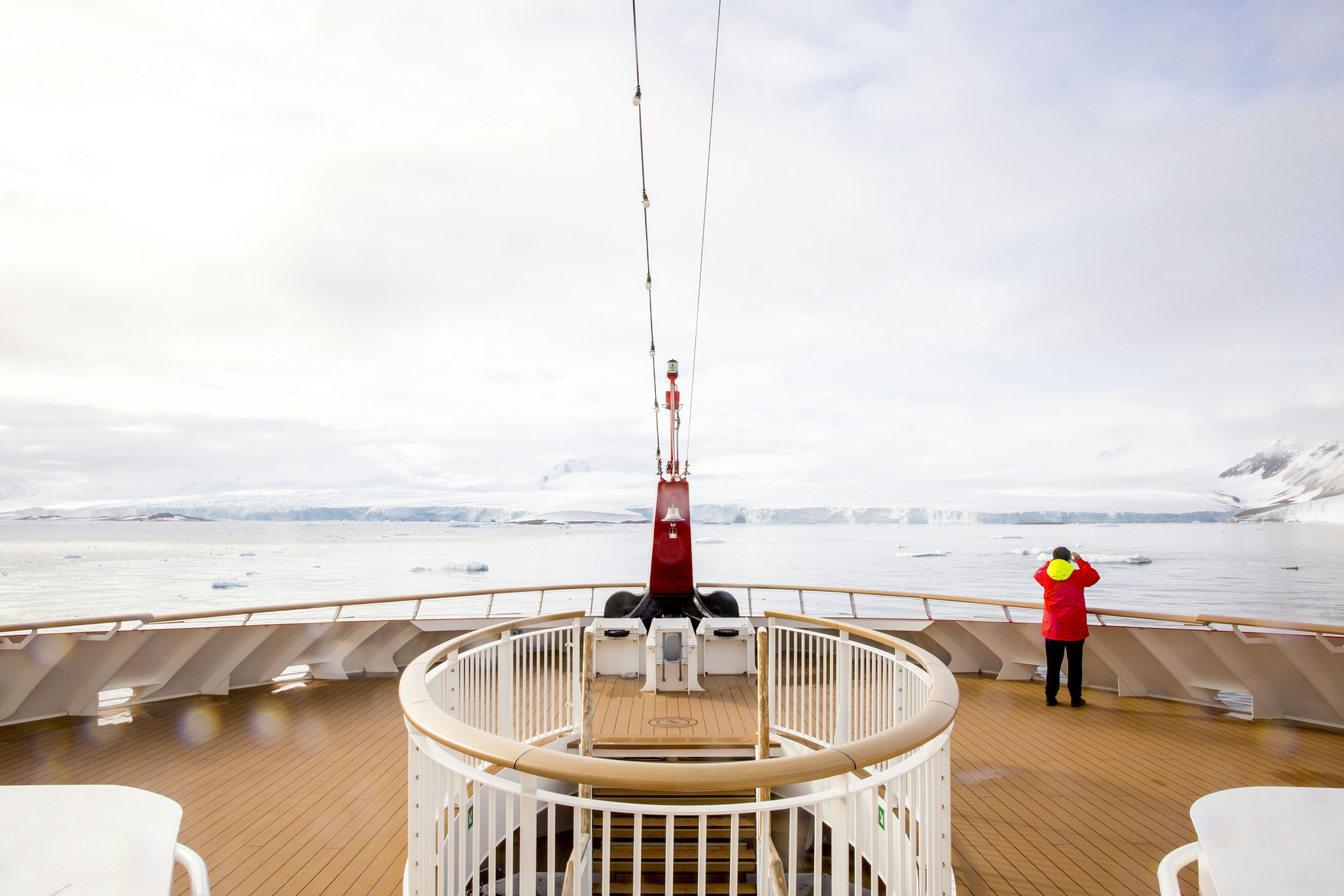 The bow of a ship