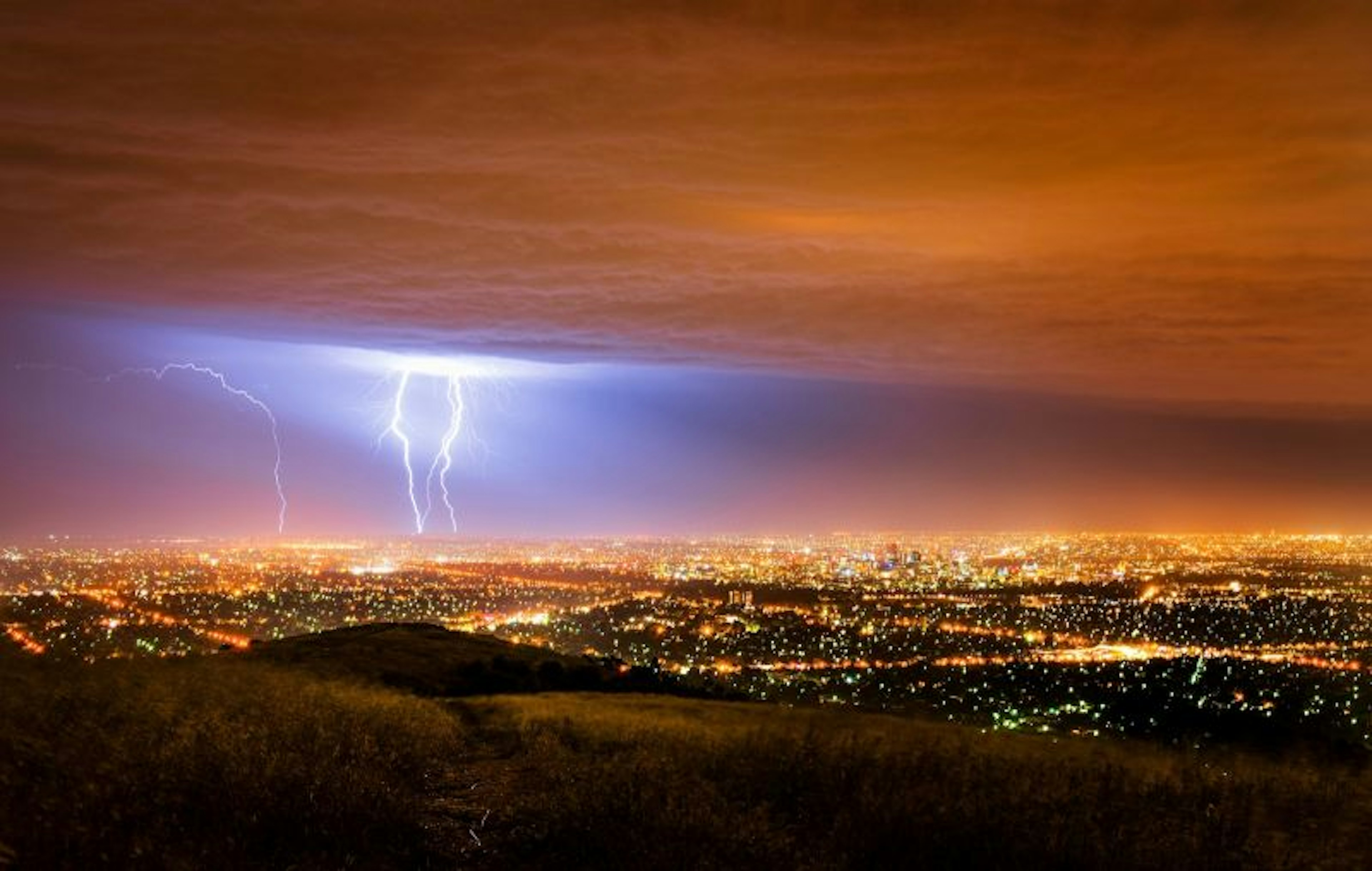 Lightning over Adelaide.