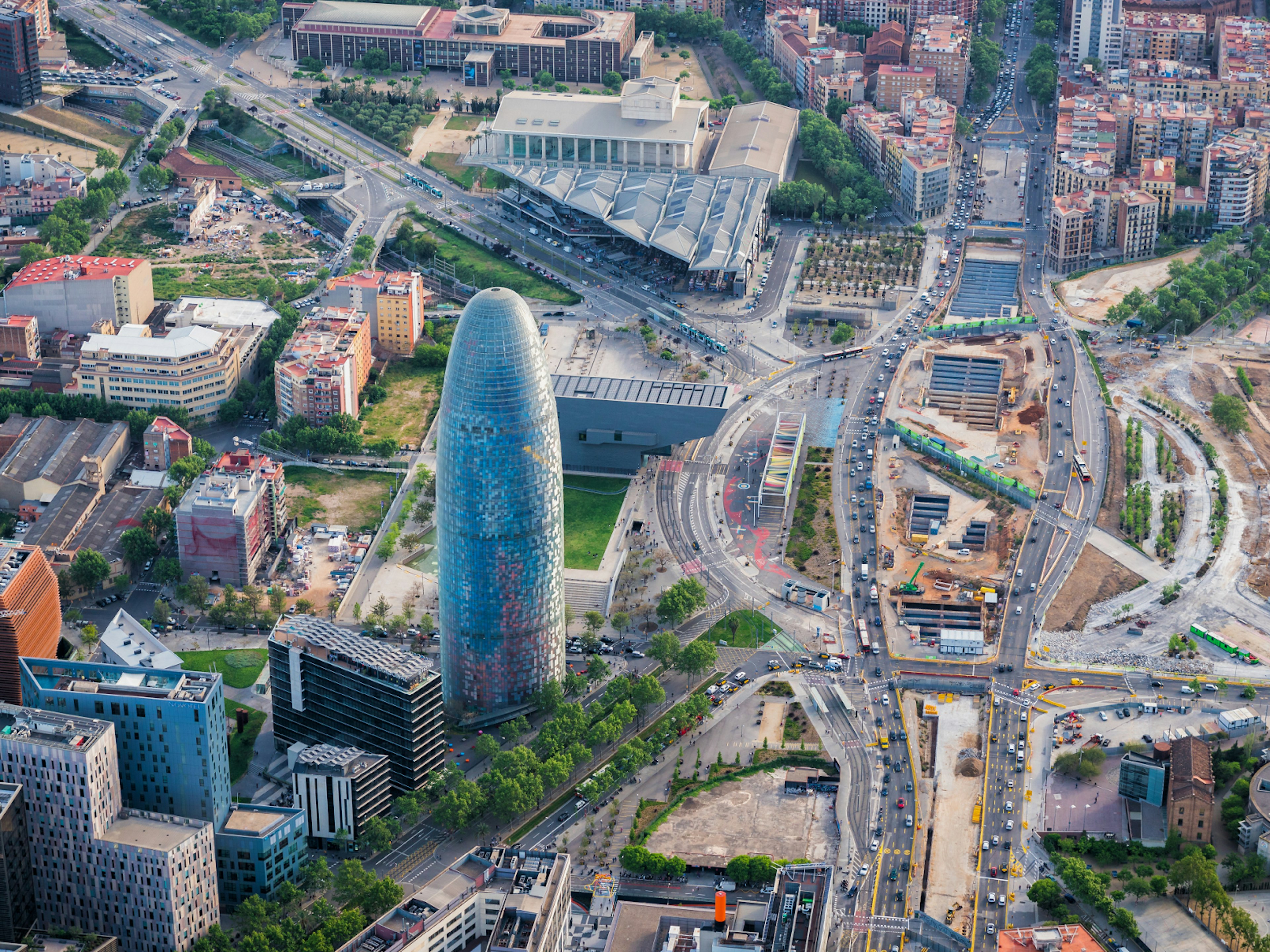 Traffic on Barcelona's Glories roundabout