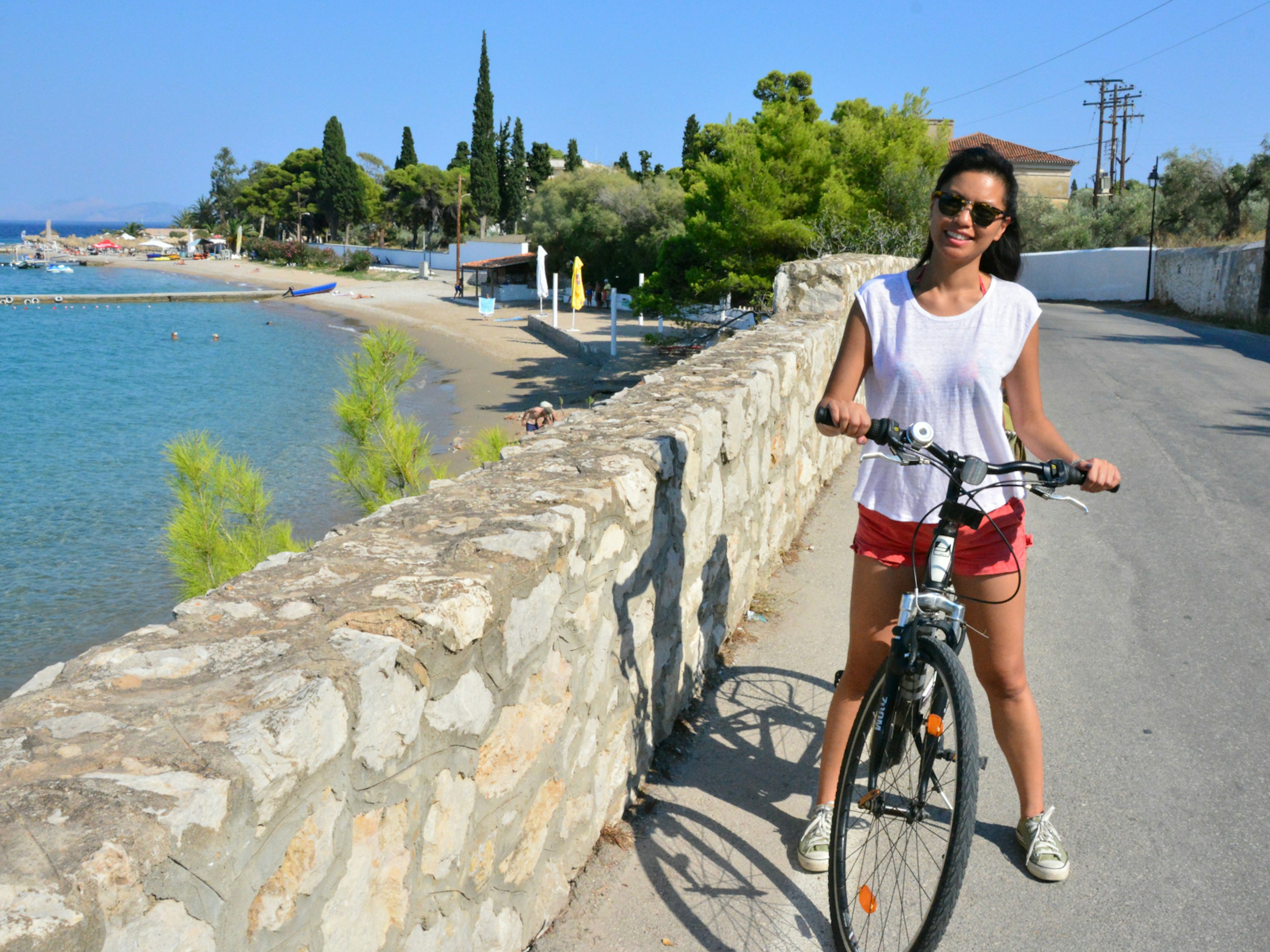 iBestTravel Local Marissa Tejada cycling in the Saronic islands © Marissa Tejada / iBestTravel