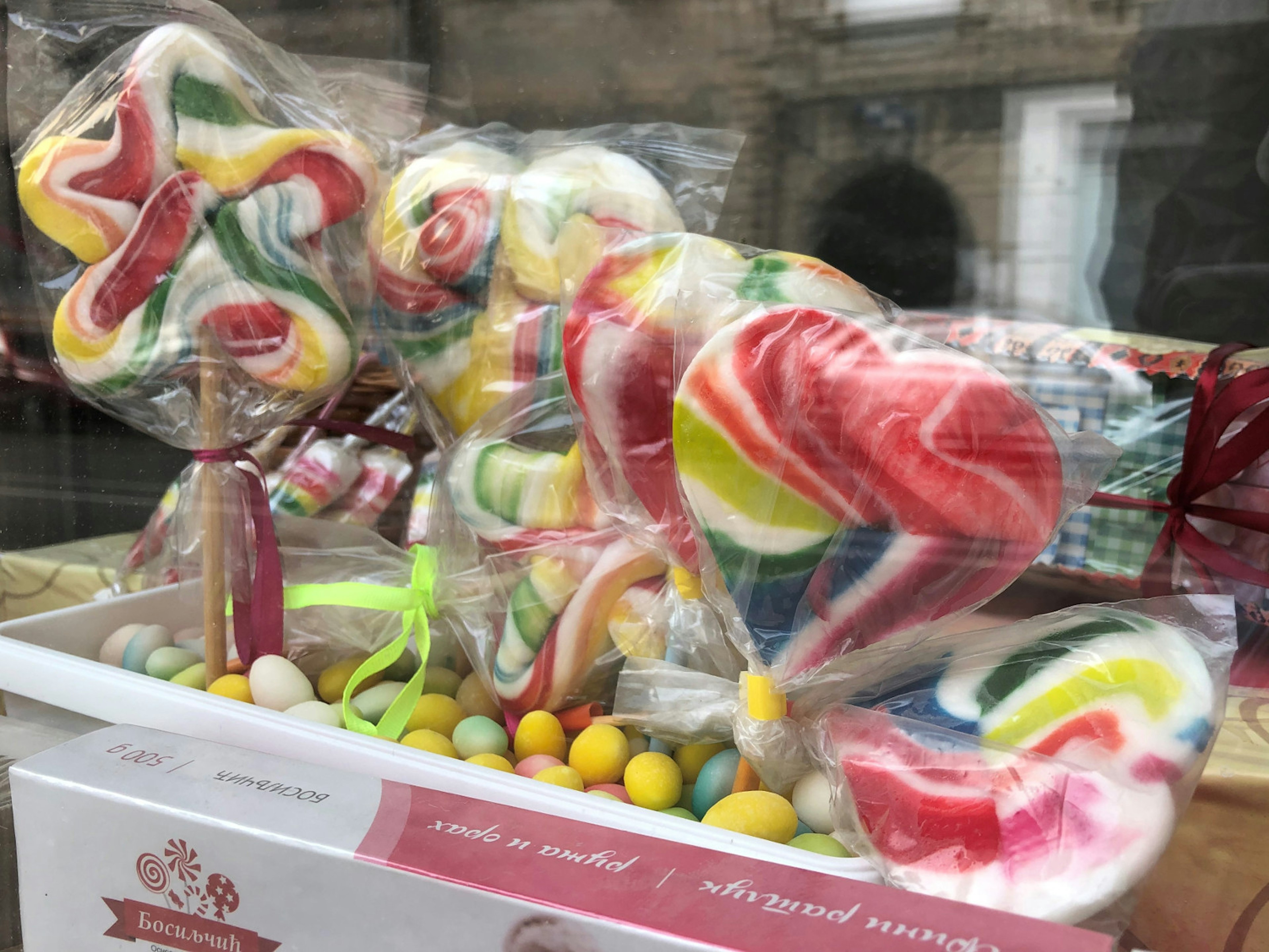 Lollipops handmade to 1930s recipes at Bosiljčić candy store in Belgrade