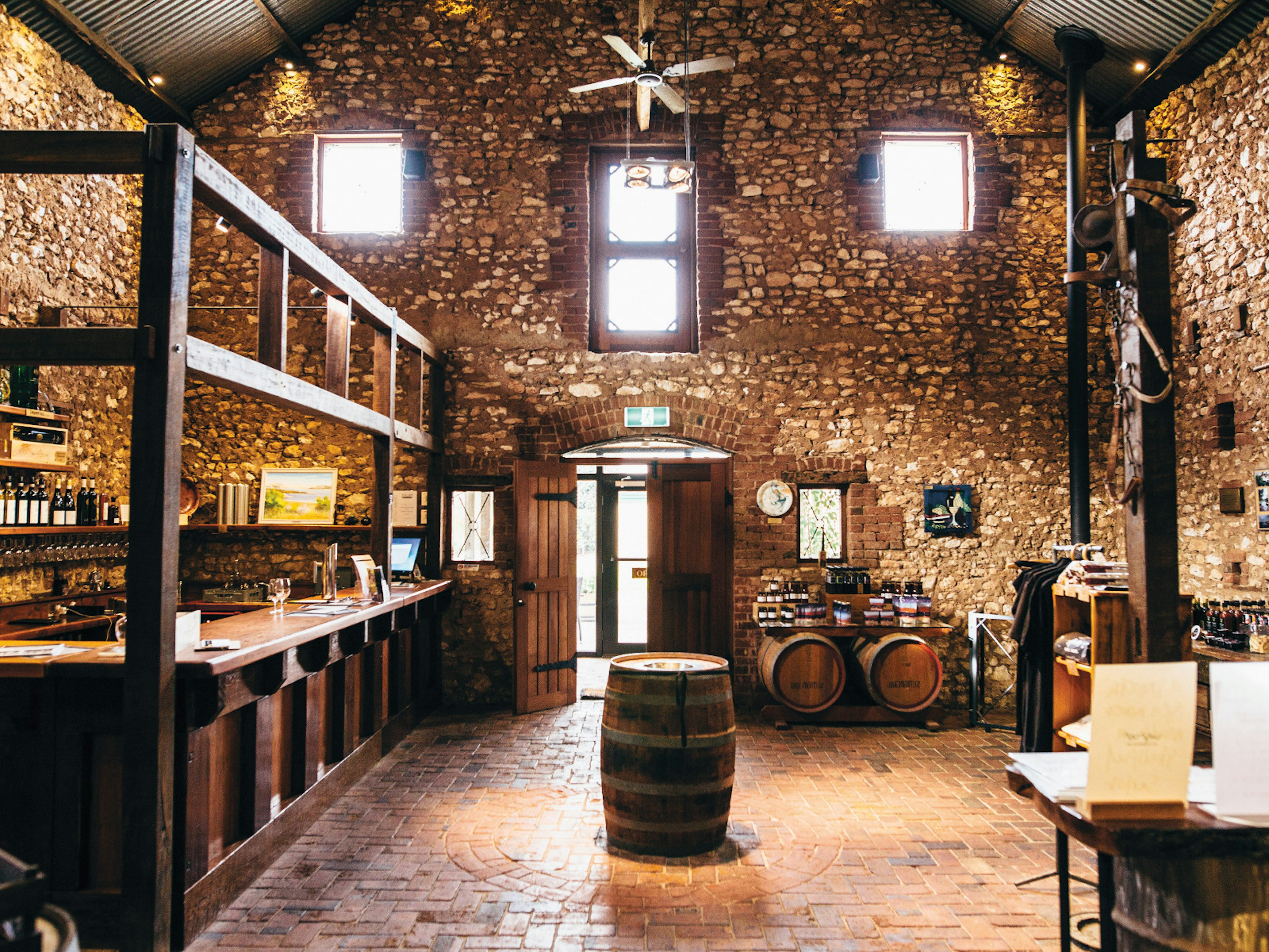 Bremerton's restored stone barn cellar door © Courtesy of Bremerton / Dylan Minchenberg