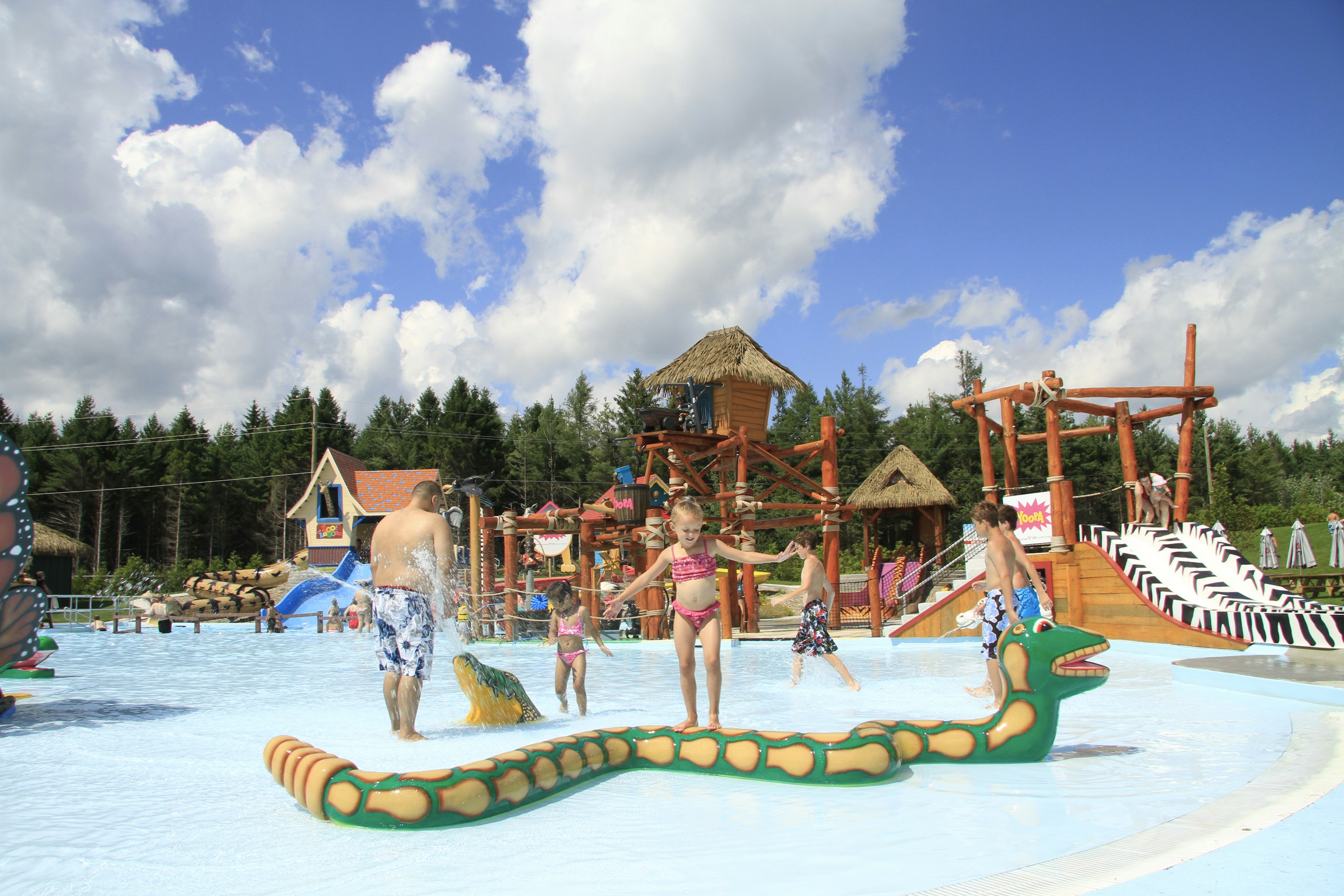 Kids splashing around at Calypso Waterpark