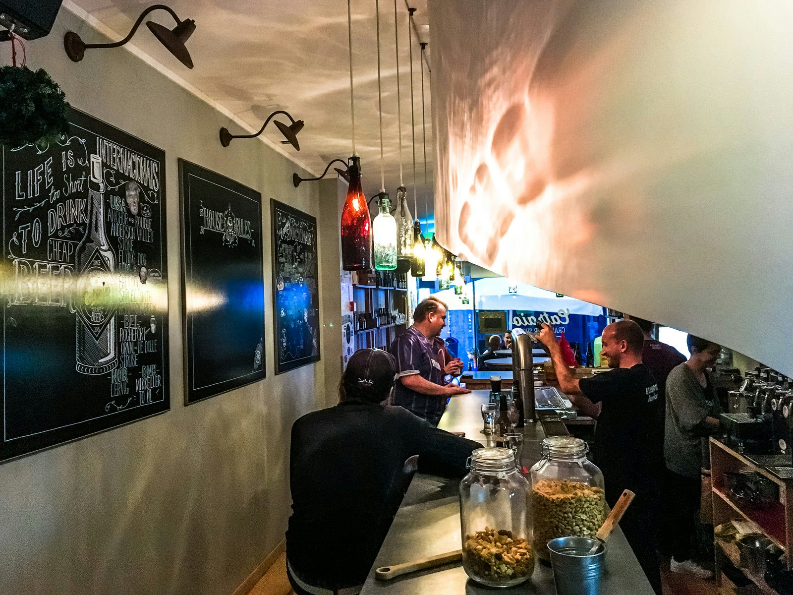 Propping up the bar at Catraio, Porto, Portugal