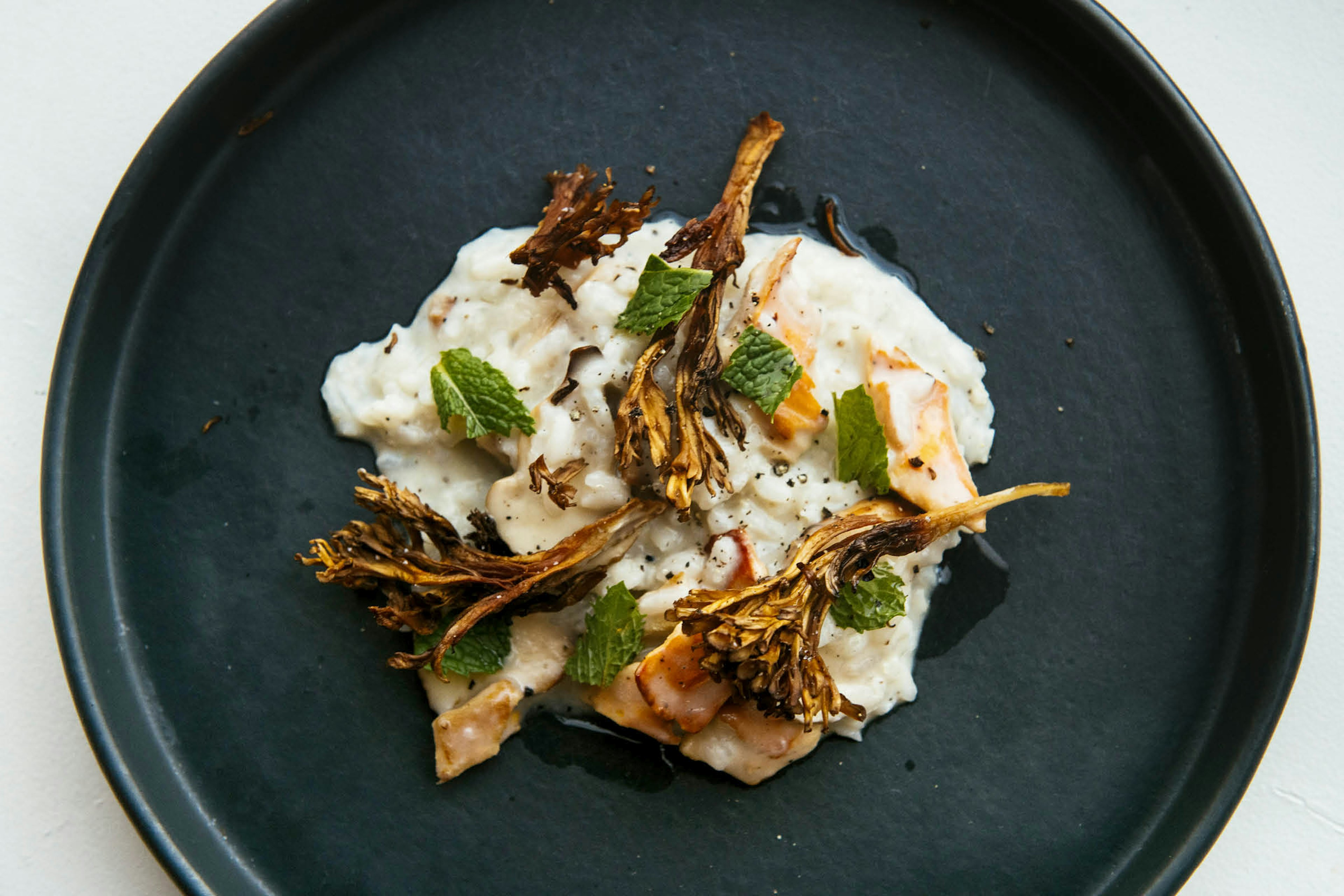 A small serving of vegetable risotto at Union restaurant