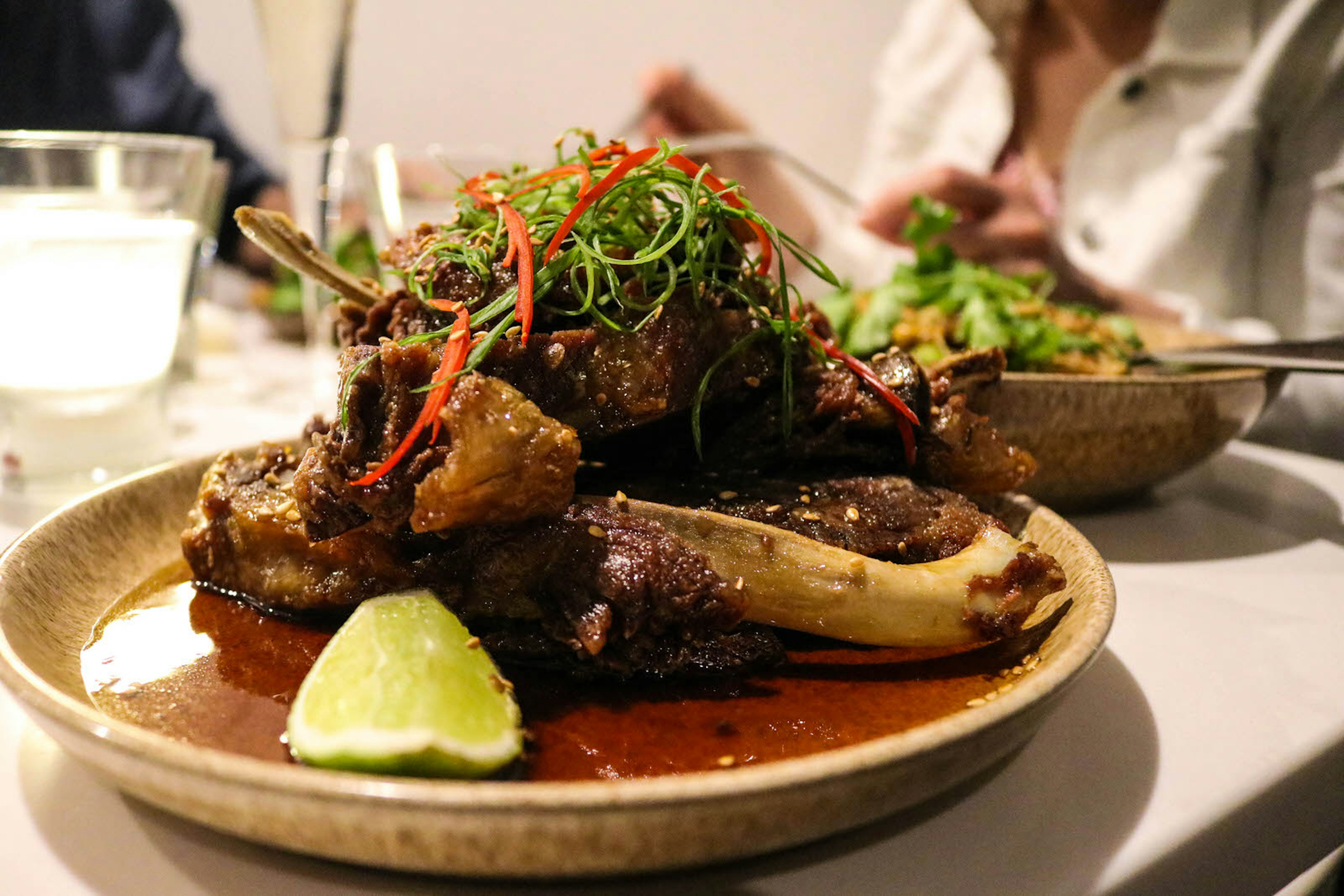 Twice-cooked pork ribs with sweet soy tamarind sauce served at Coca Chu restaurant on Hamilton Island