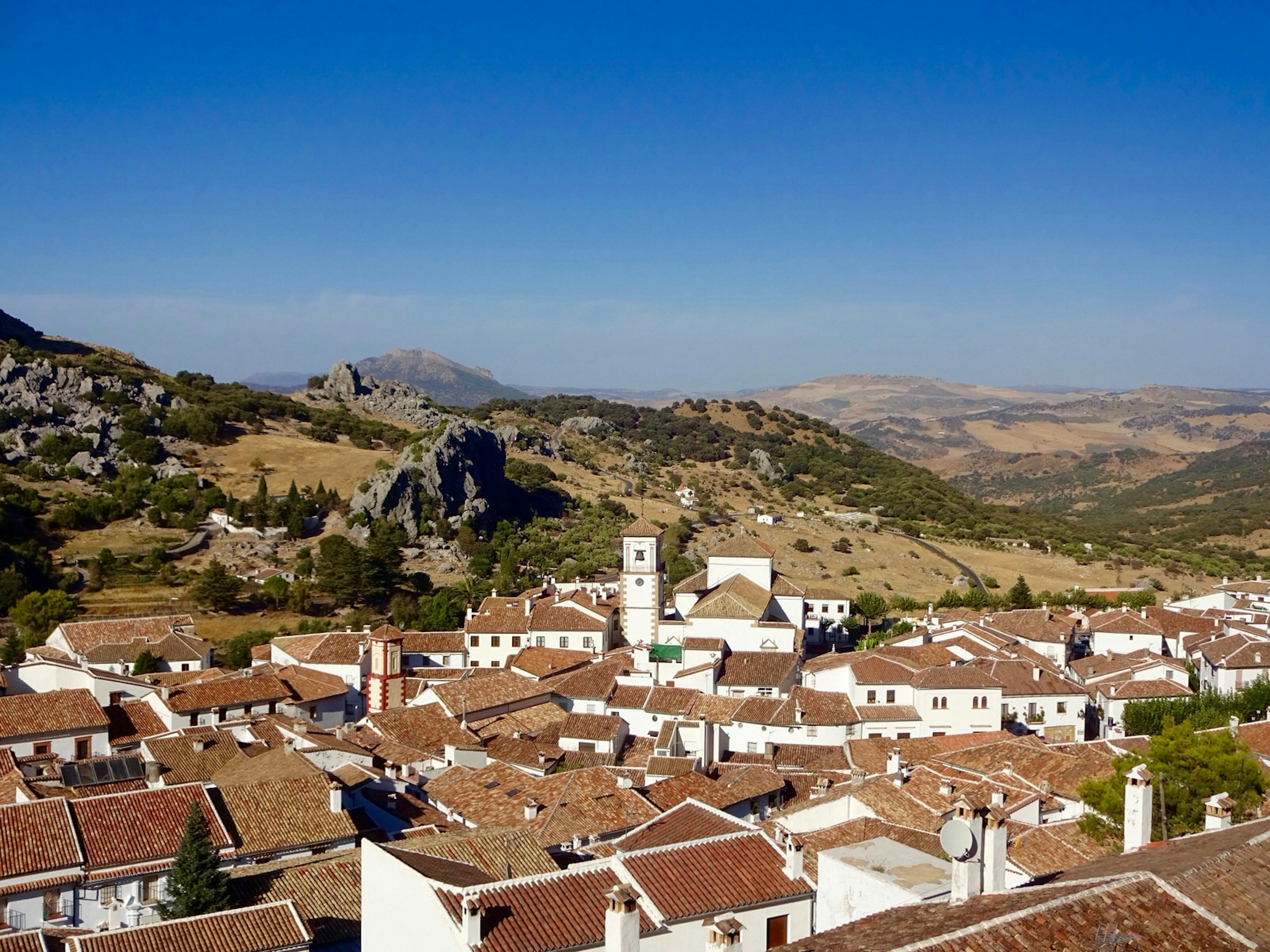 Grazalema village backed by the Parque Natural Sierra de Grazalema