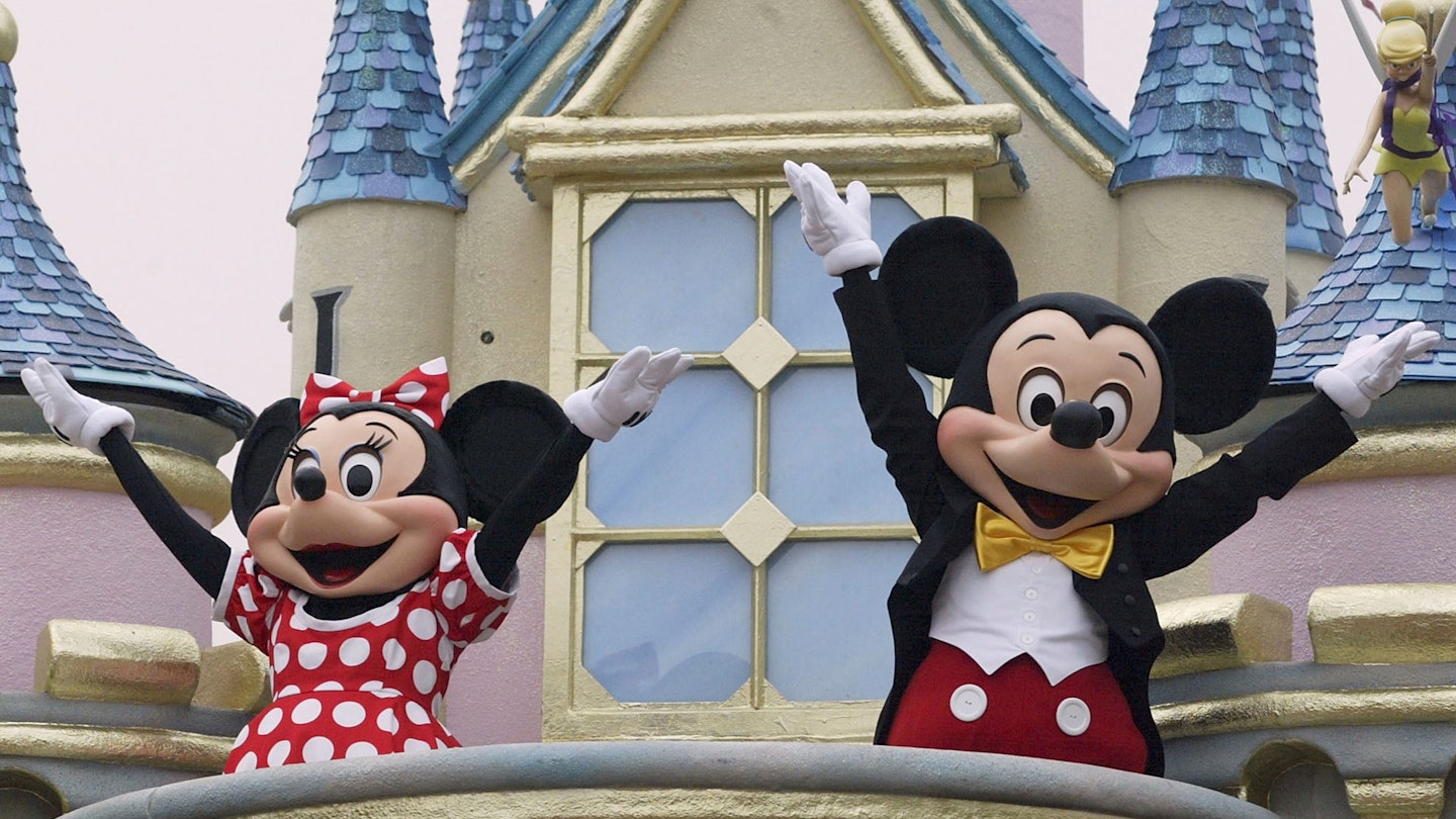 HONG KONG - SEPTEMBER 11: Disney characters Mickey Mouse and Minnie Mouse perform during the parade at Hong Kong Disneyland on September 11, 2005 in Hong Kong. The new theme park is scheduled to have its grand opening September 12. (Photo by MN Chan/Getty Images)
55313861MN128_Disneyland_To
EOS1D-004051 Disneyland 55313861
