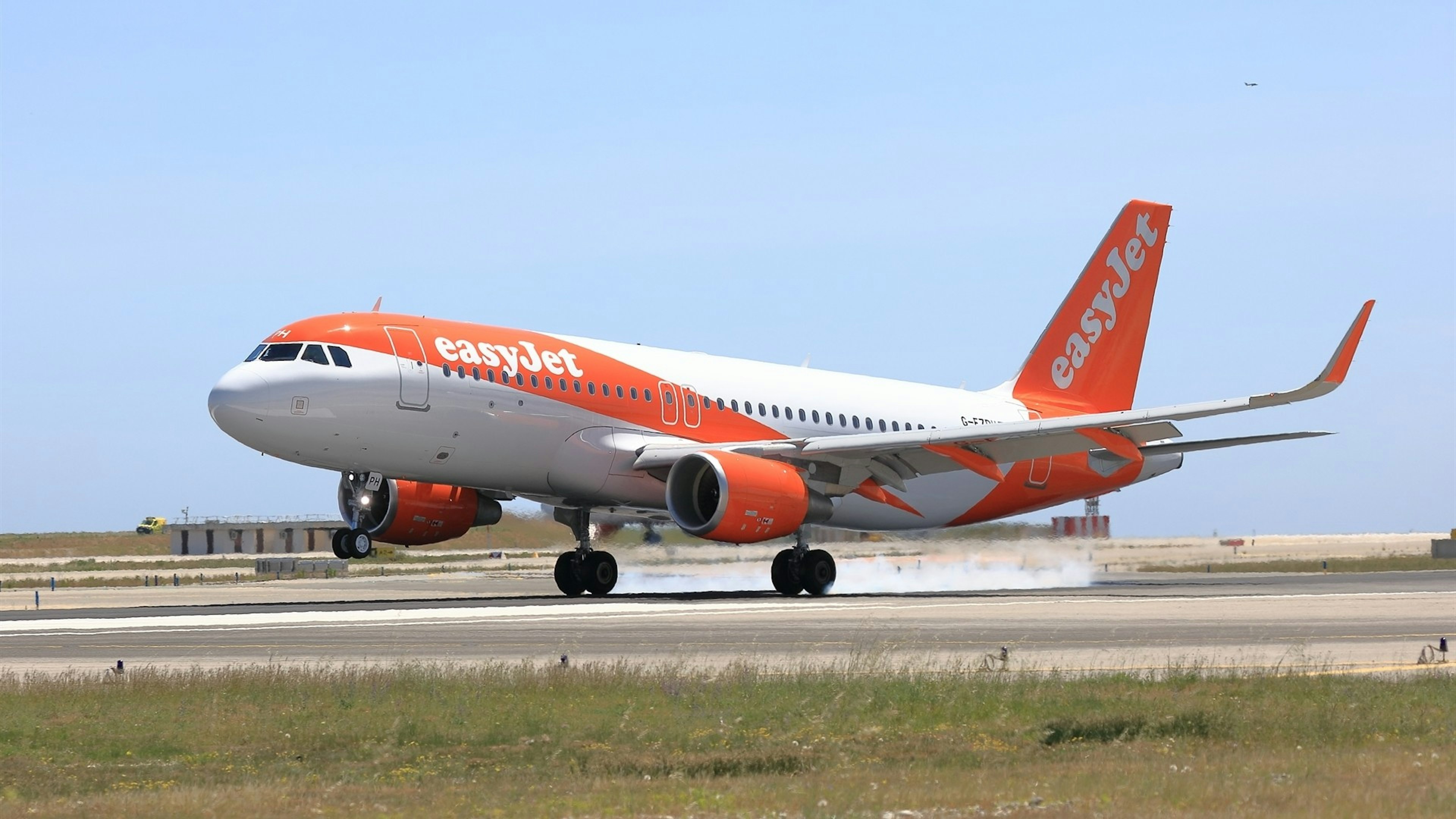 An easyJet plane on the tarmac