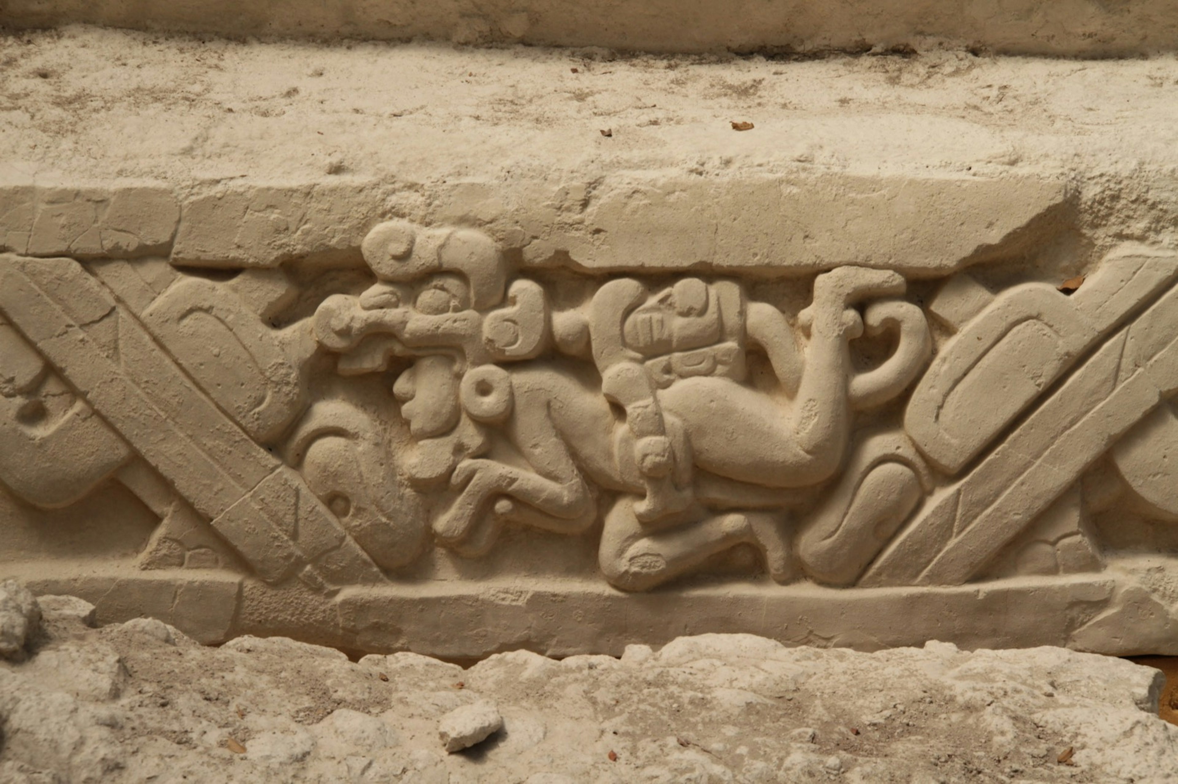 This frieze depicts one of the two brothers who defeated the gods of the Mayan underworld, Xibalba © Ray Bartlett / Lonely Planet