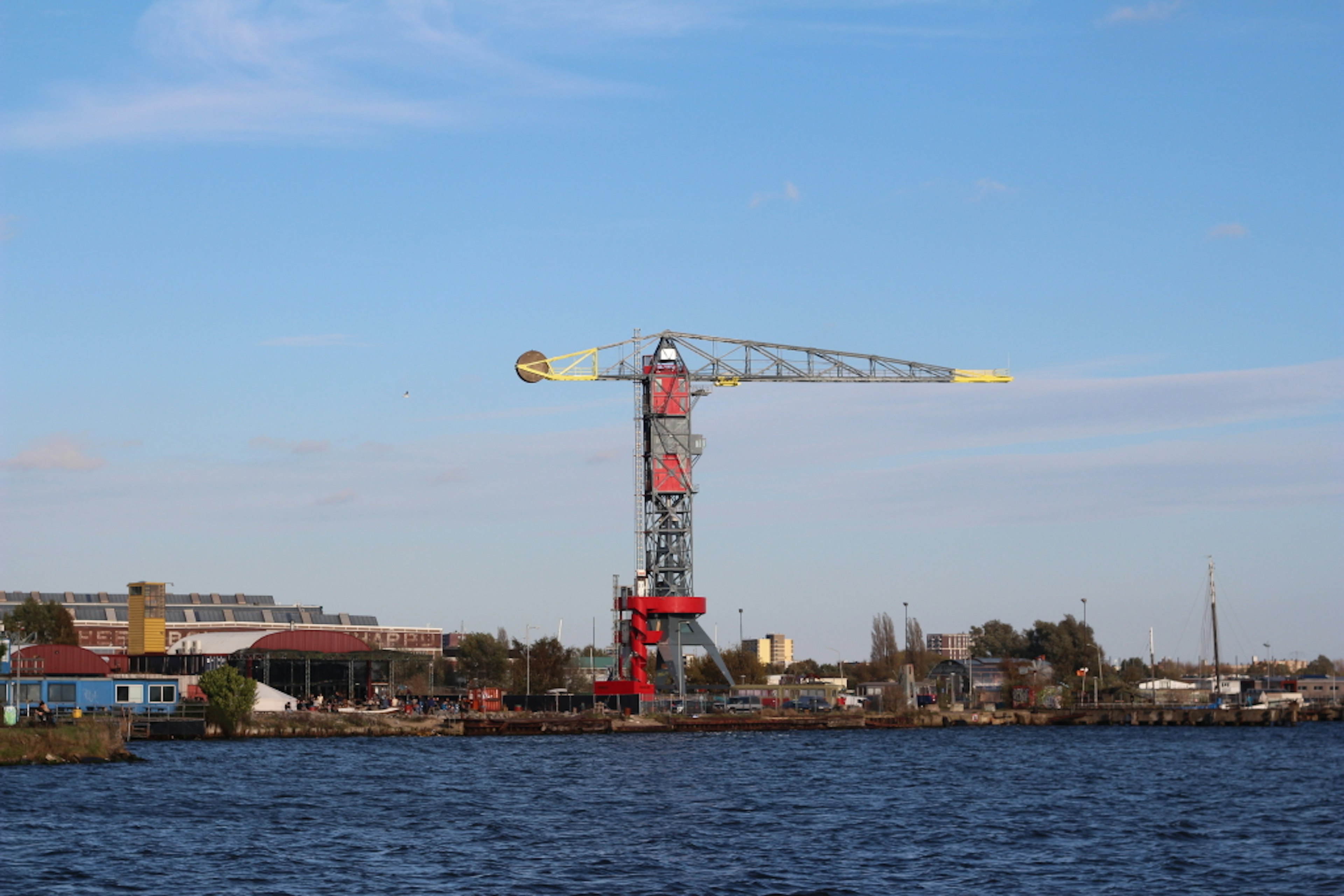 Faralda NDSM Crane Hotel Amsterdam-from ferry