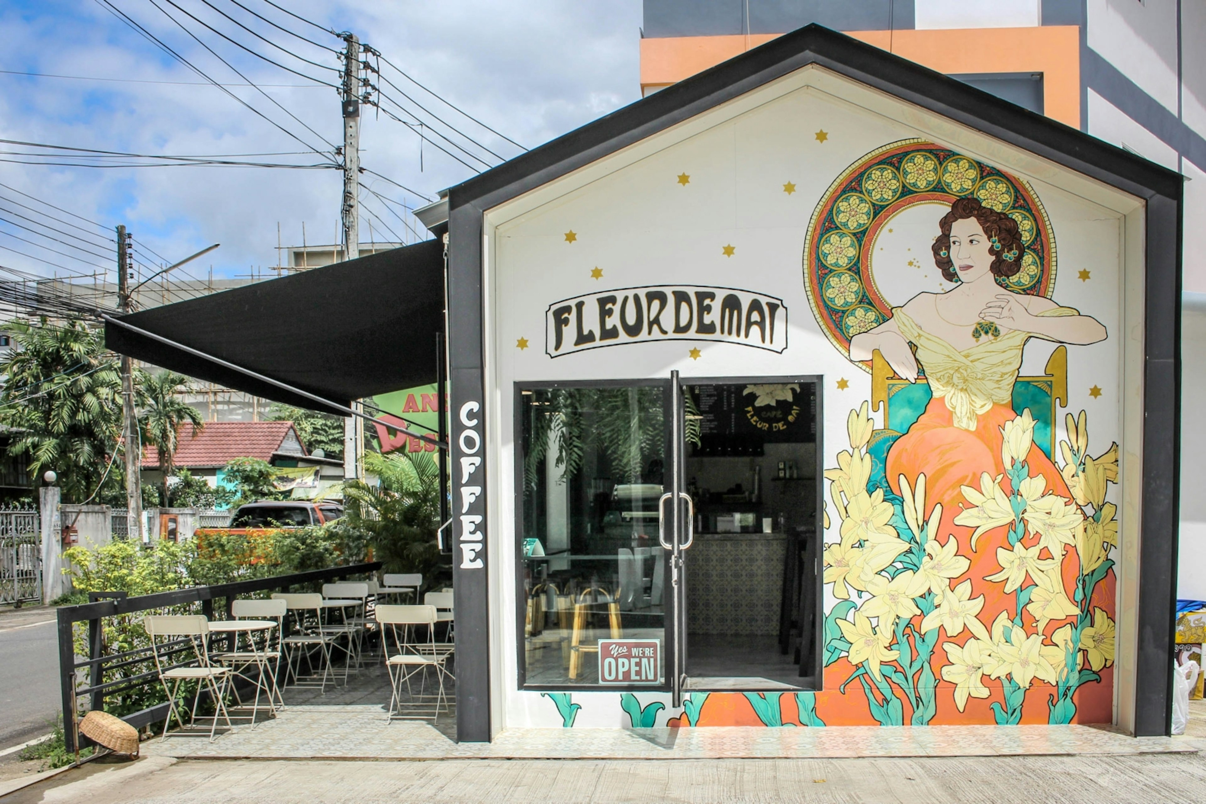 The exterior of coffee shop Cafe Fleur de Mai in Chiang Mai