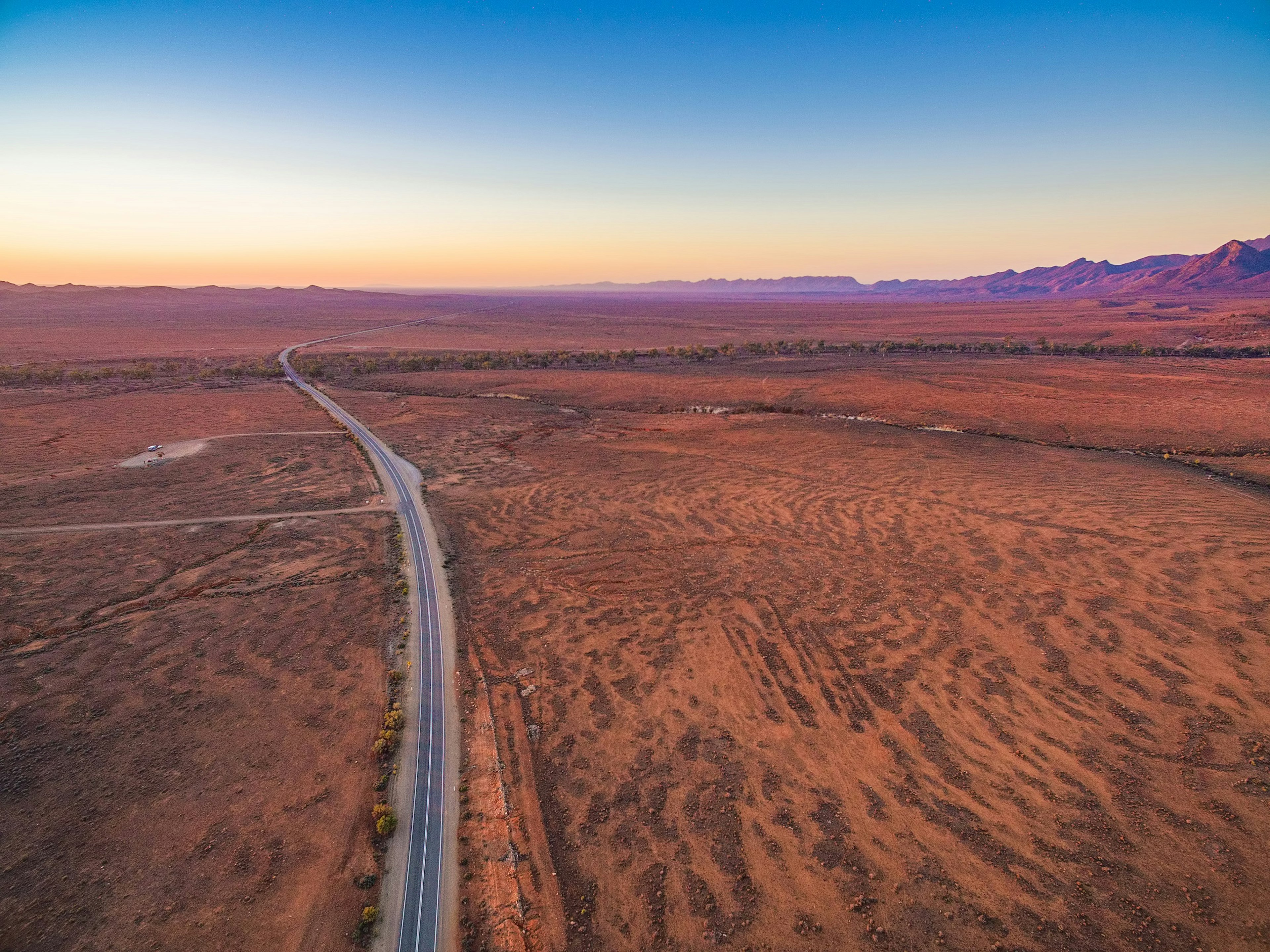 South Australia, desert from a drone