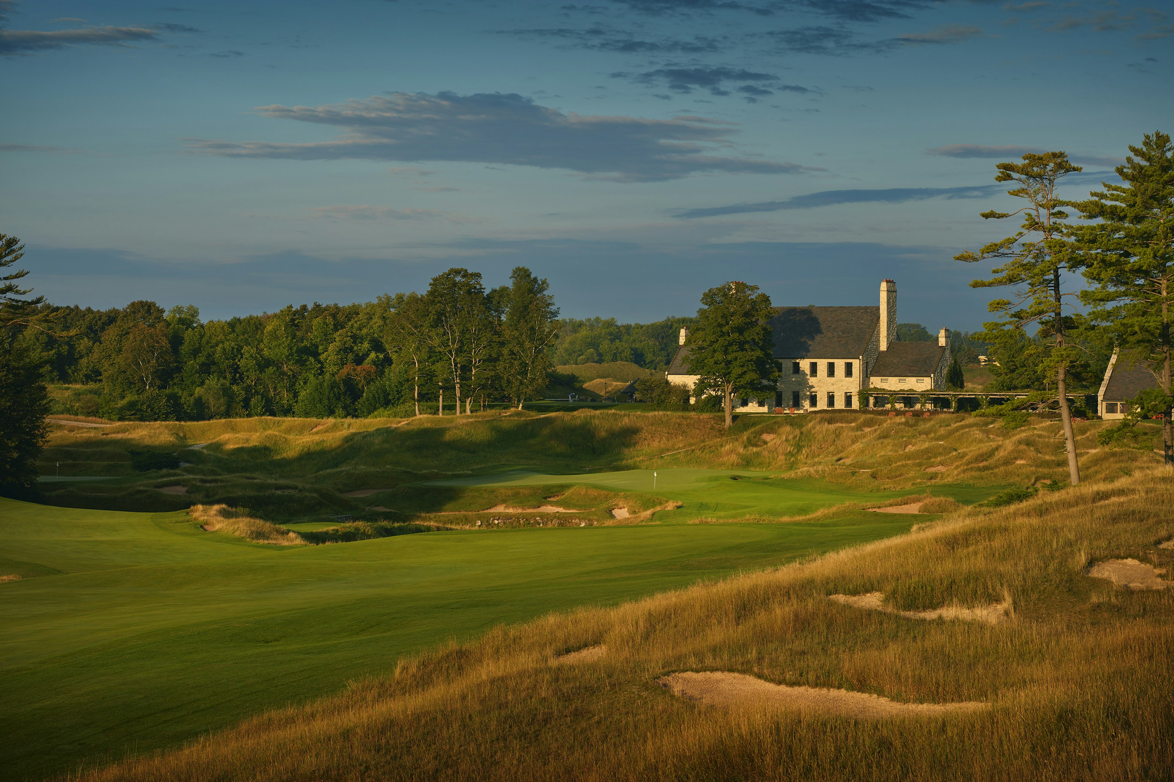 A view from 18th hole of Whistling Straits Golf Course on October 15, 2018 in Sheboygan, Wisconsin.