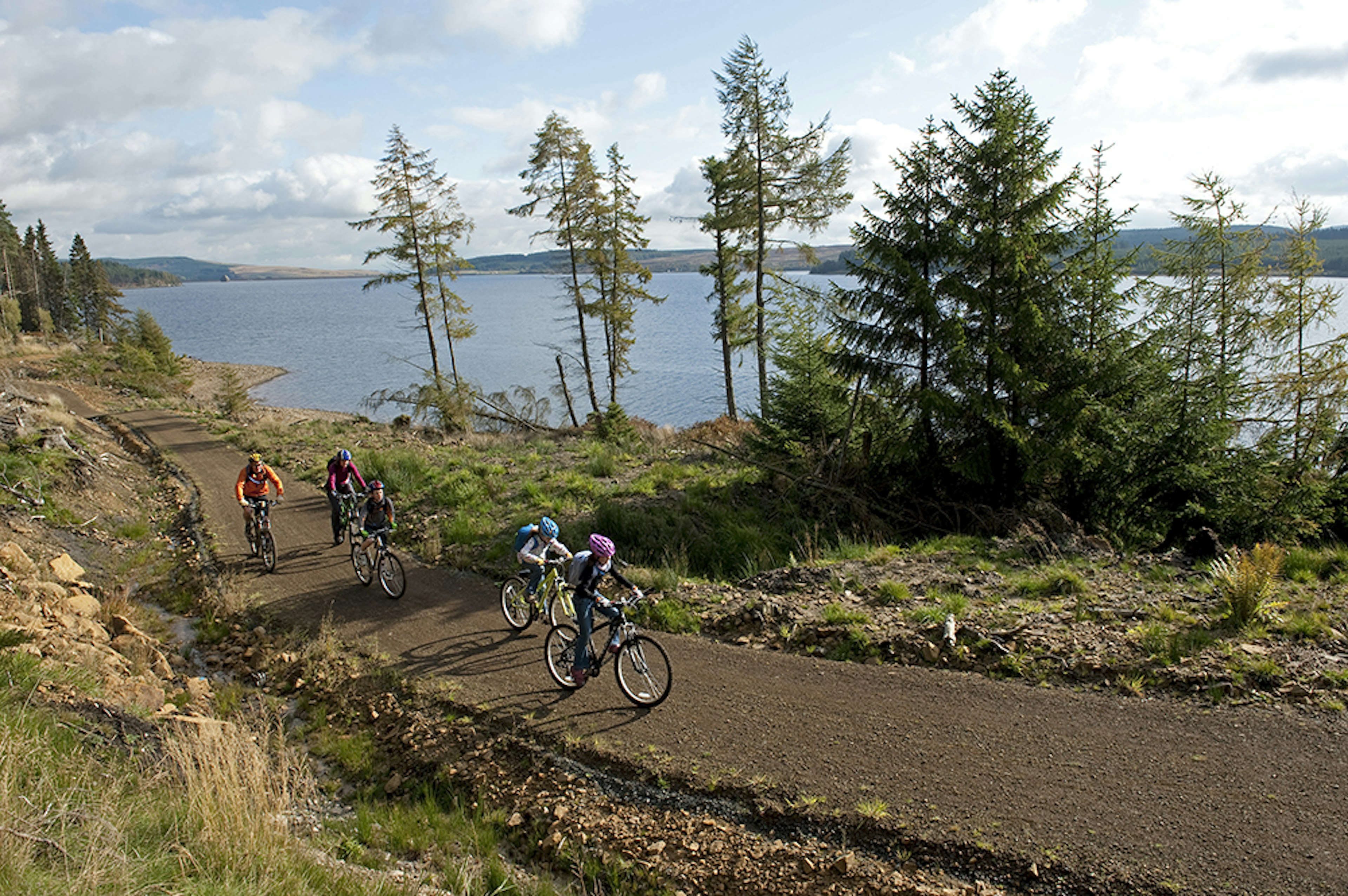 Cycling along the Lakeside Way, Kielder Water