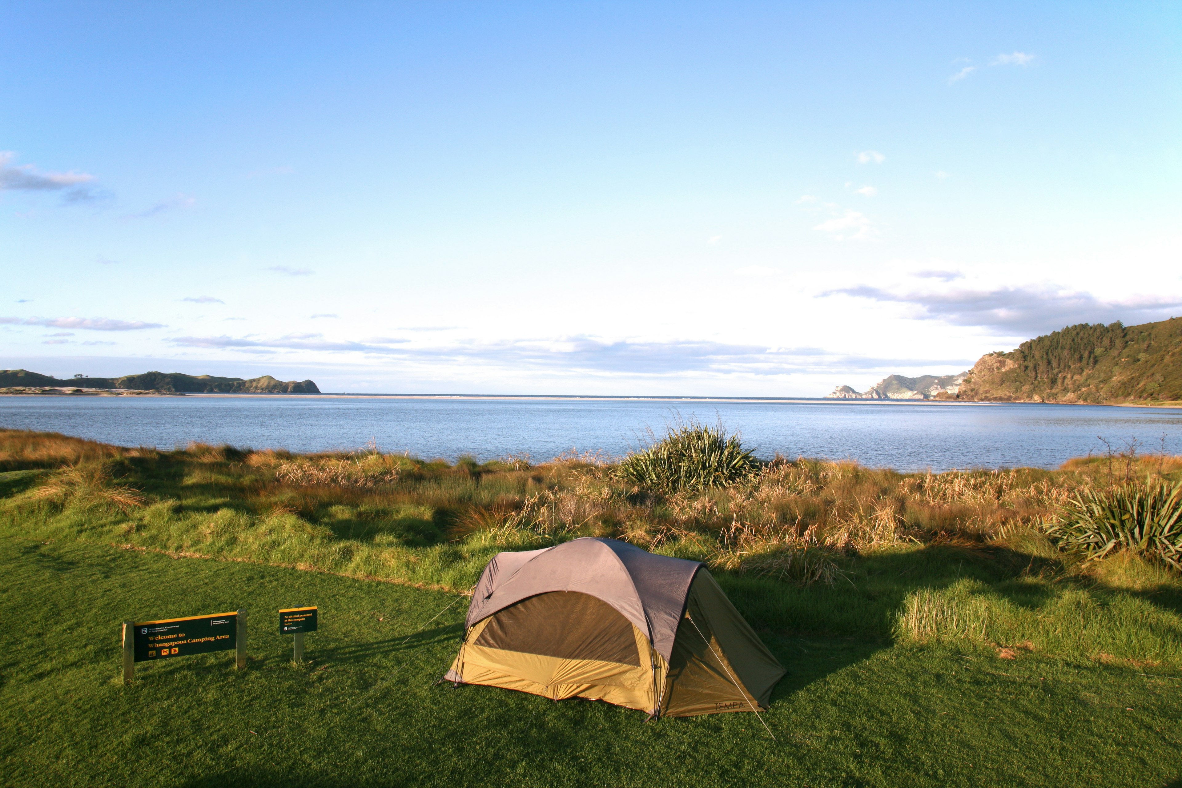 Sea views and free camping on the Great Barrier Island near Auckland New Zealand