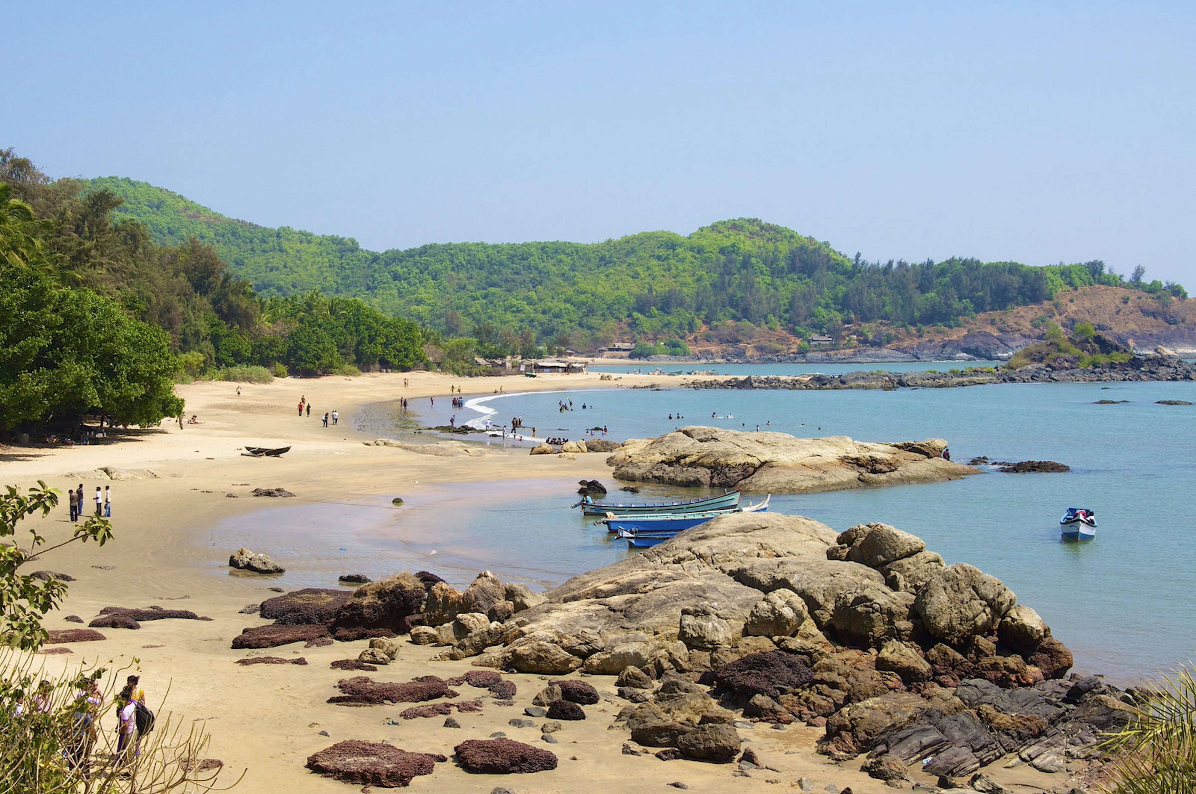 Late afternoon shot at Om beach in Karnataka, India.