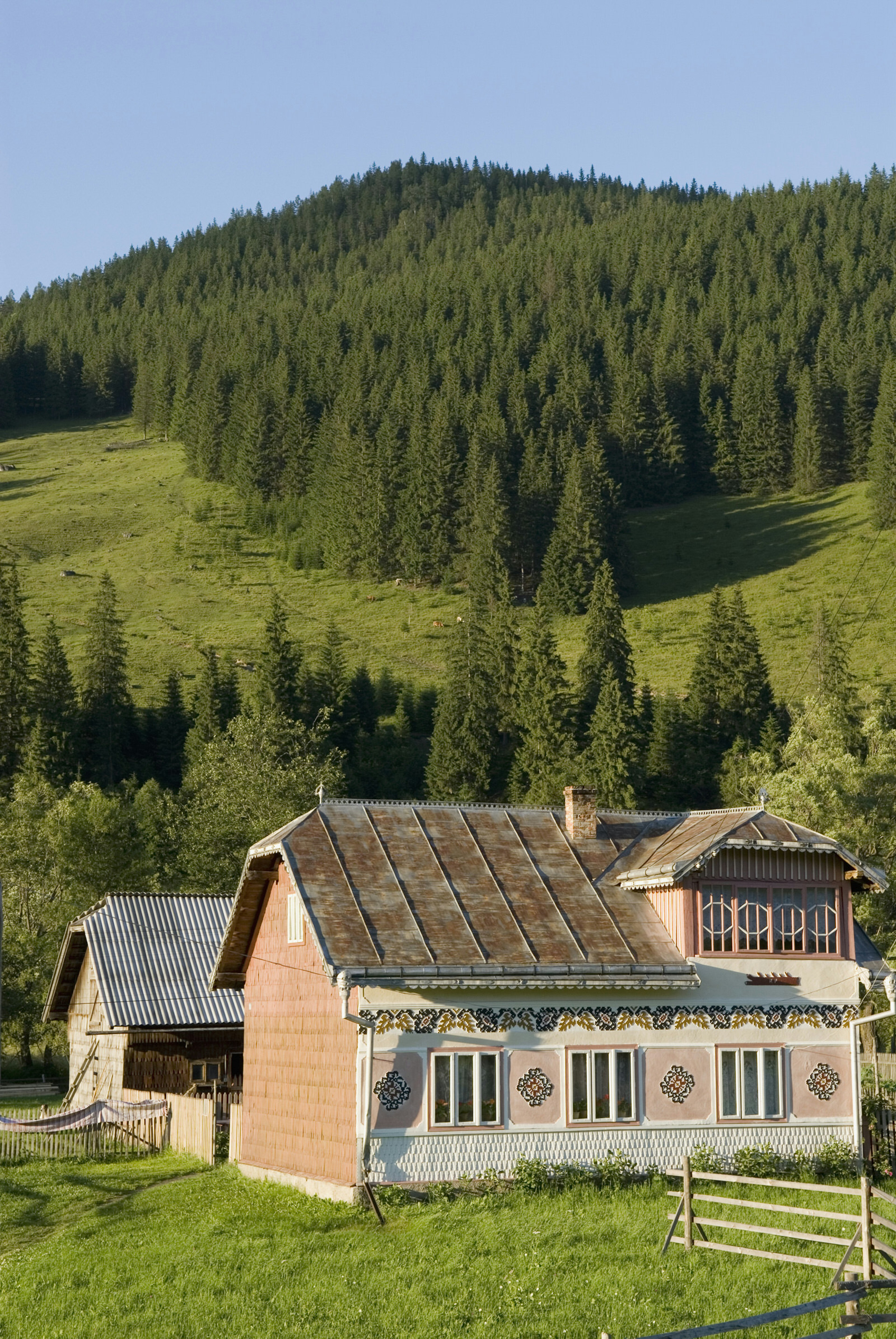 A home in Ciocănești, Romania, covered in folk patterns © Yvan Travert / Getty Images