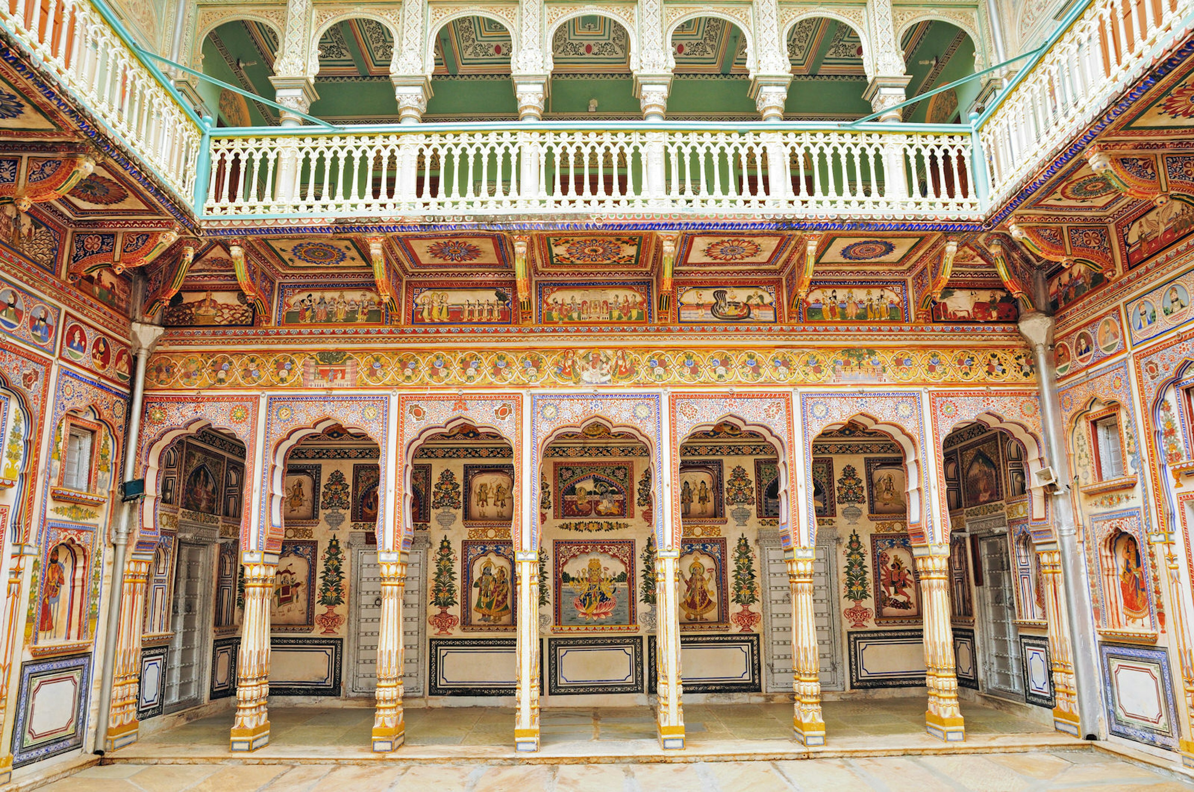 A fresco on a haveli wall in Nawalgarh.