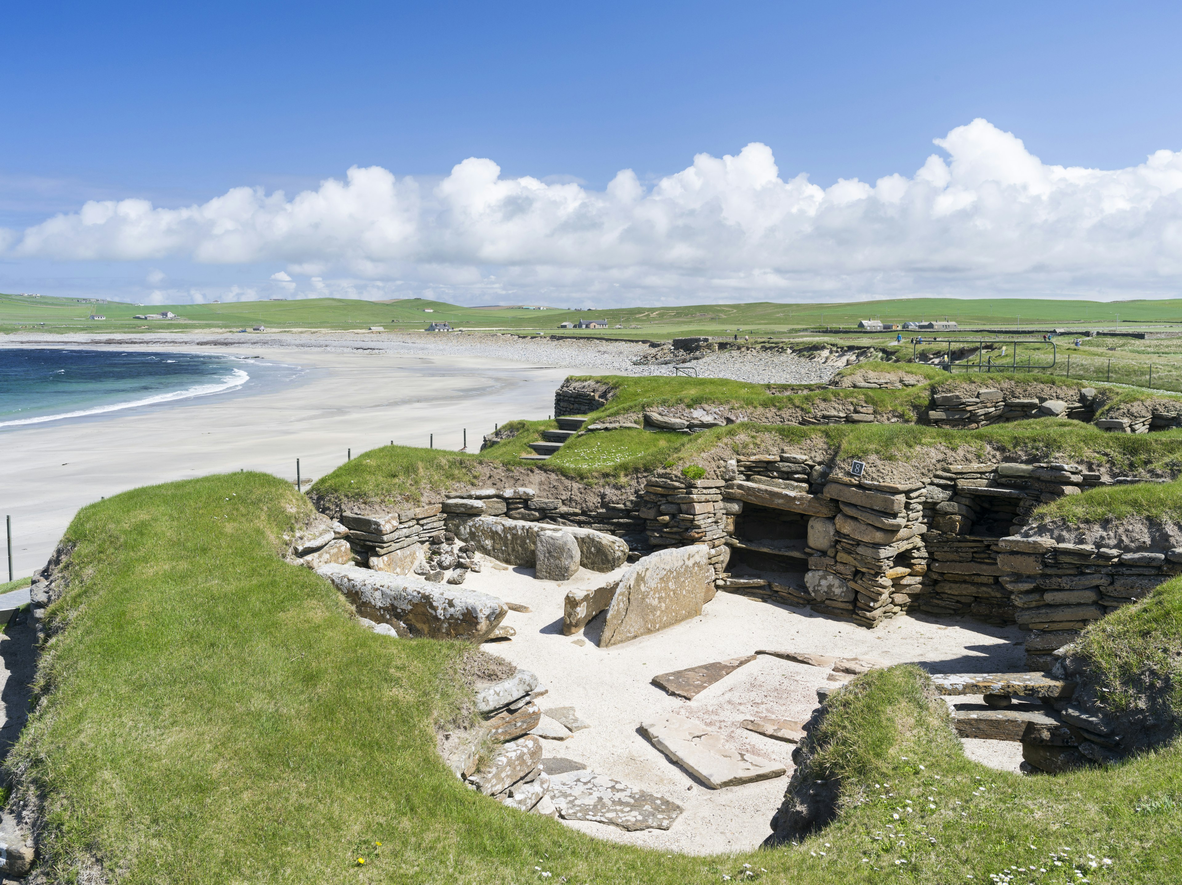 The remains of the Stone Age settlement Skara Brae, Orkney © Danita Delimont / Getty Images