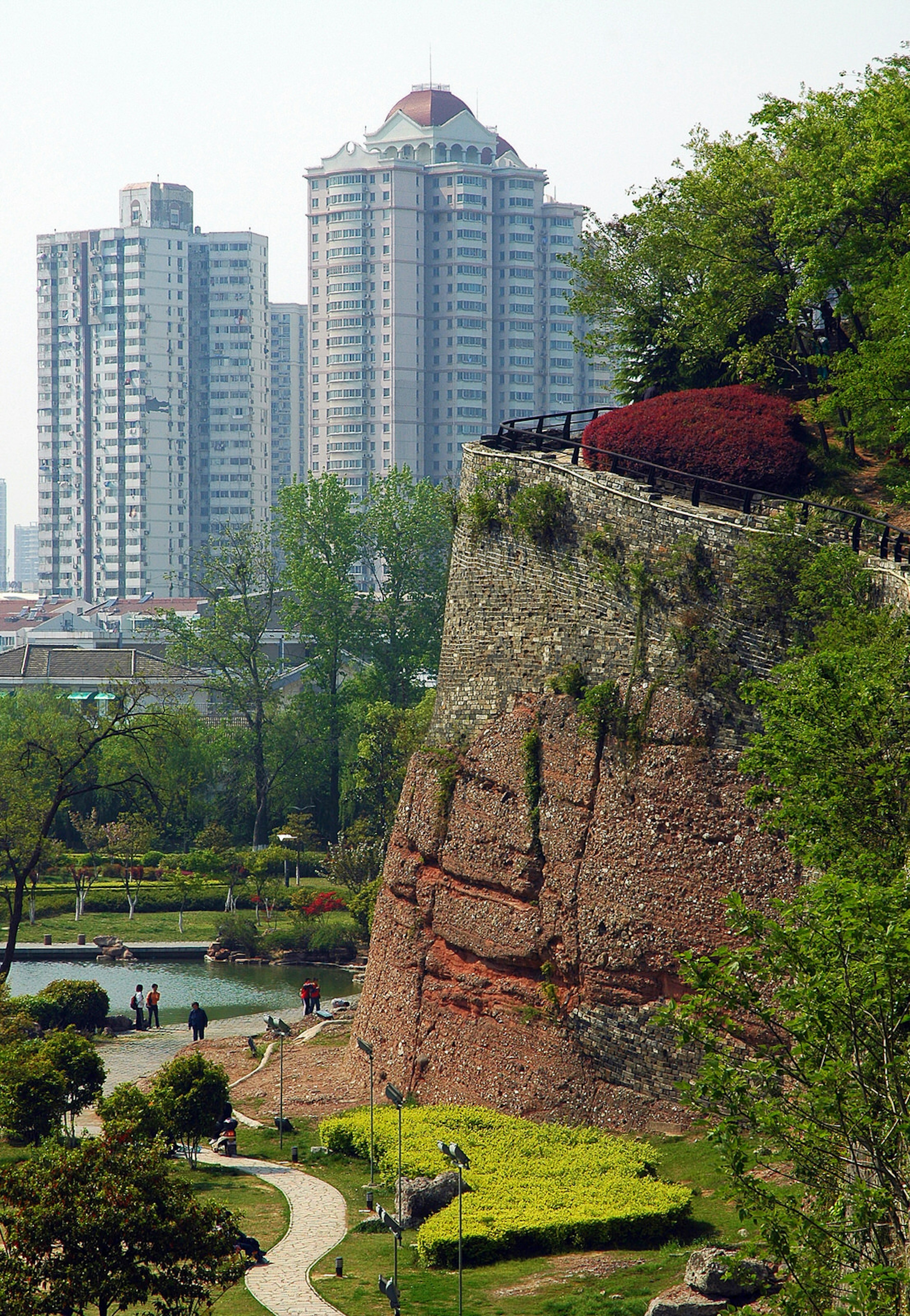 Unlike most Chinese walls, Nanjing's wall is not perfectly symmetrical ? Emperorderek / Getty