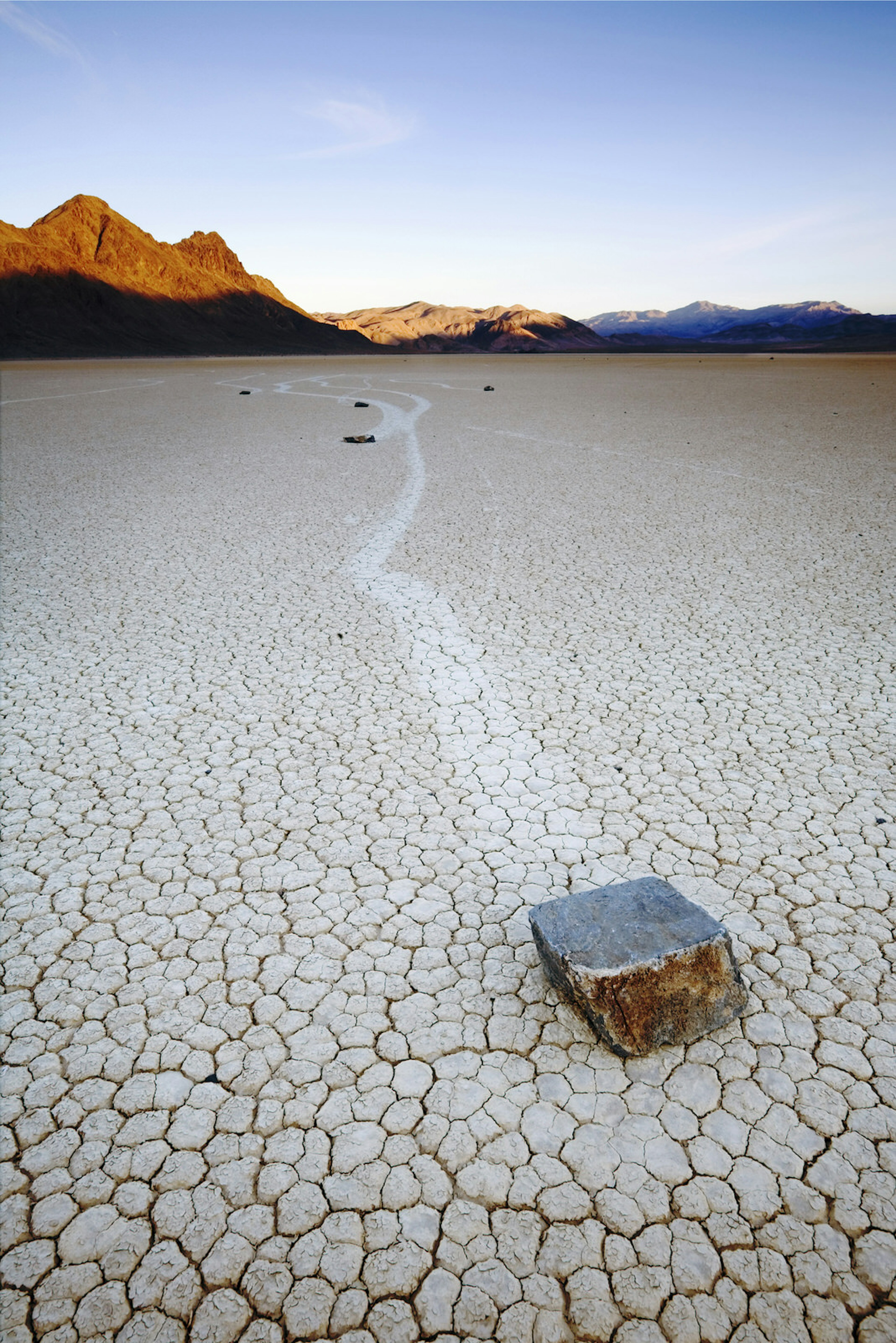 One of the mysterious moving rocks of the Racetrack Playa in Death Valley National Park, California © John Delapp / Getty Images