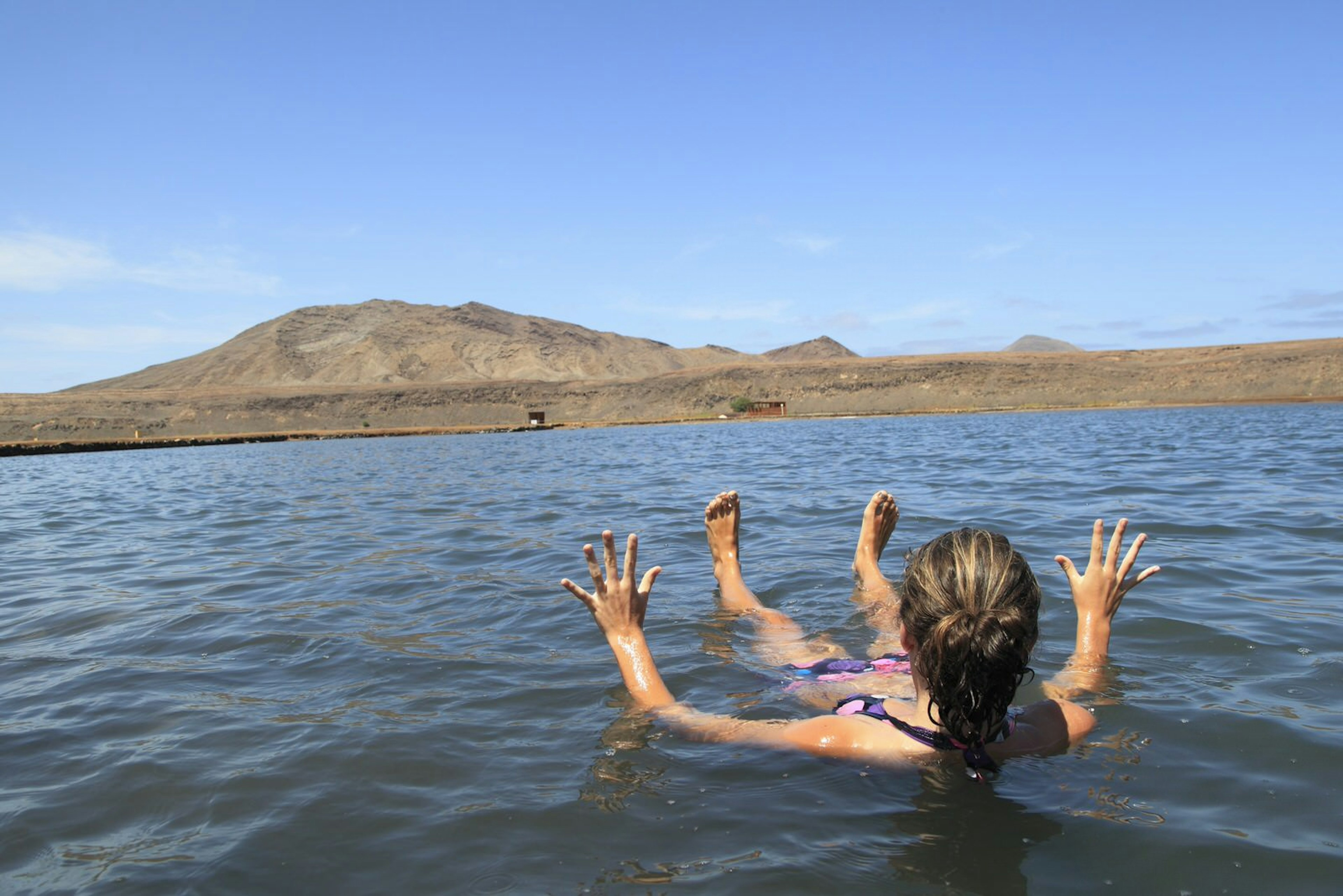 Let the salty water do the work for you in the crater lake of Pedra do Lume