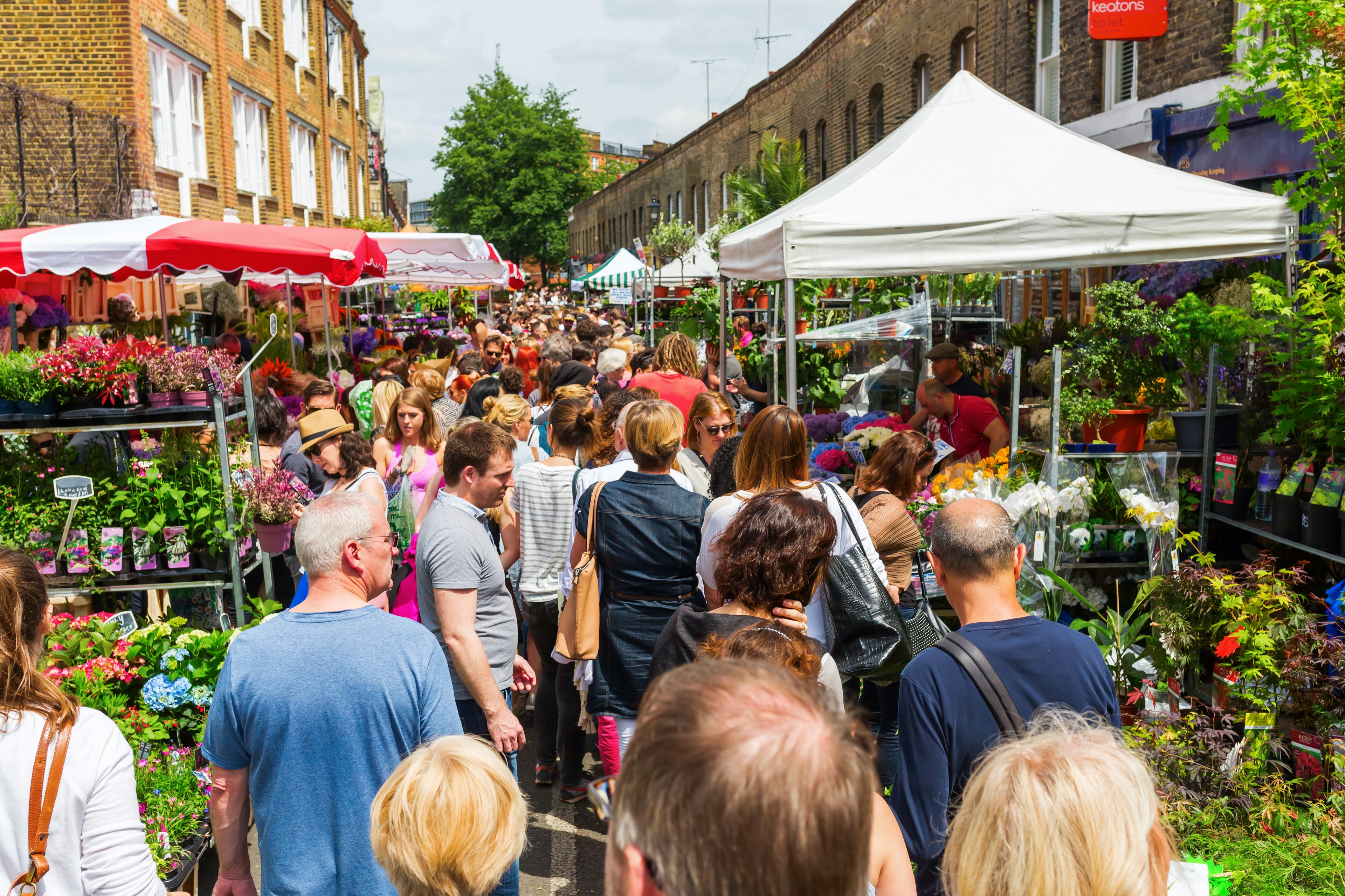 Columbia Road Flower Market is a weekly highlight in London's East End. chris-mueller/Getty Images