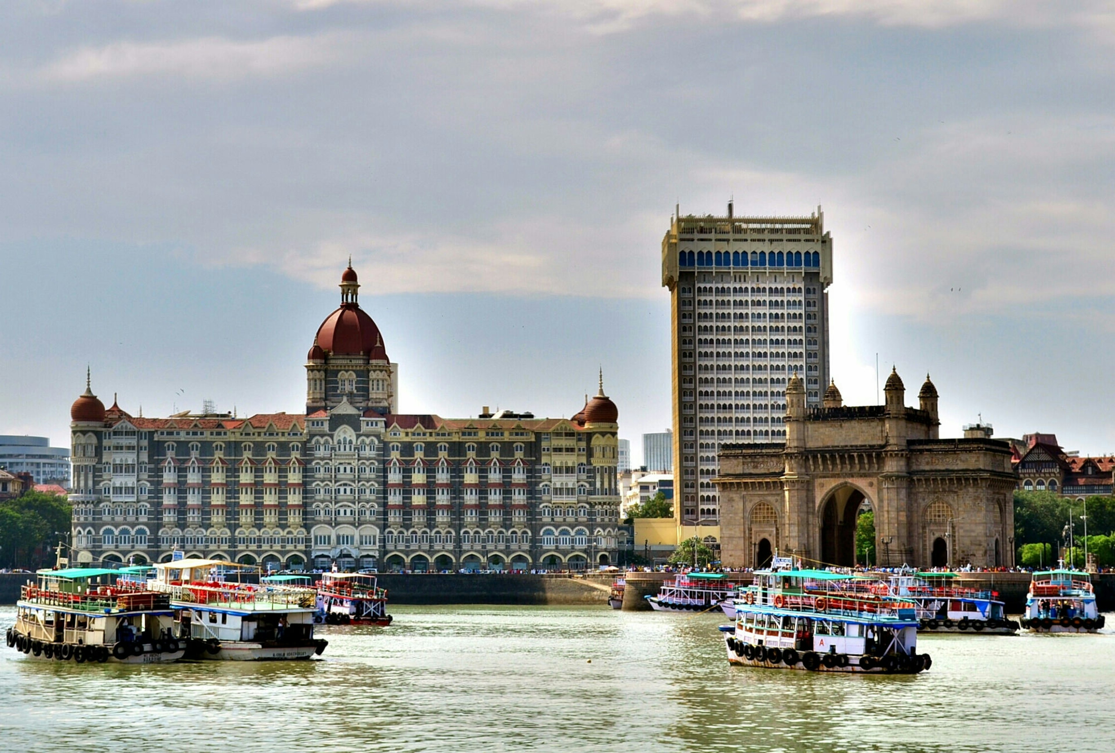 Low Angle View Of Gateway To India Against Sky