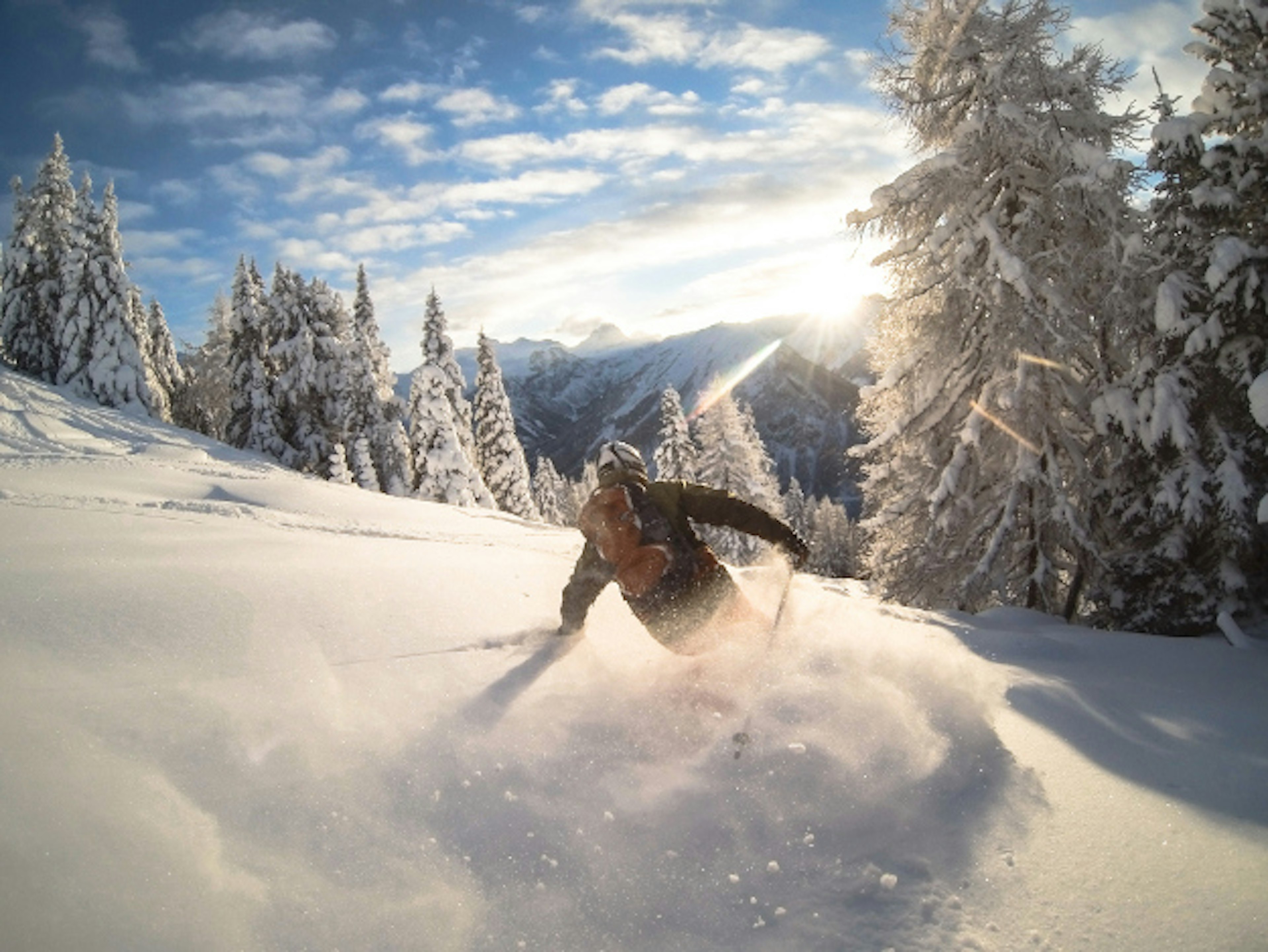 Skiing in the Alps, Zauchensee, Austria.