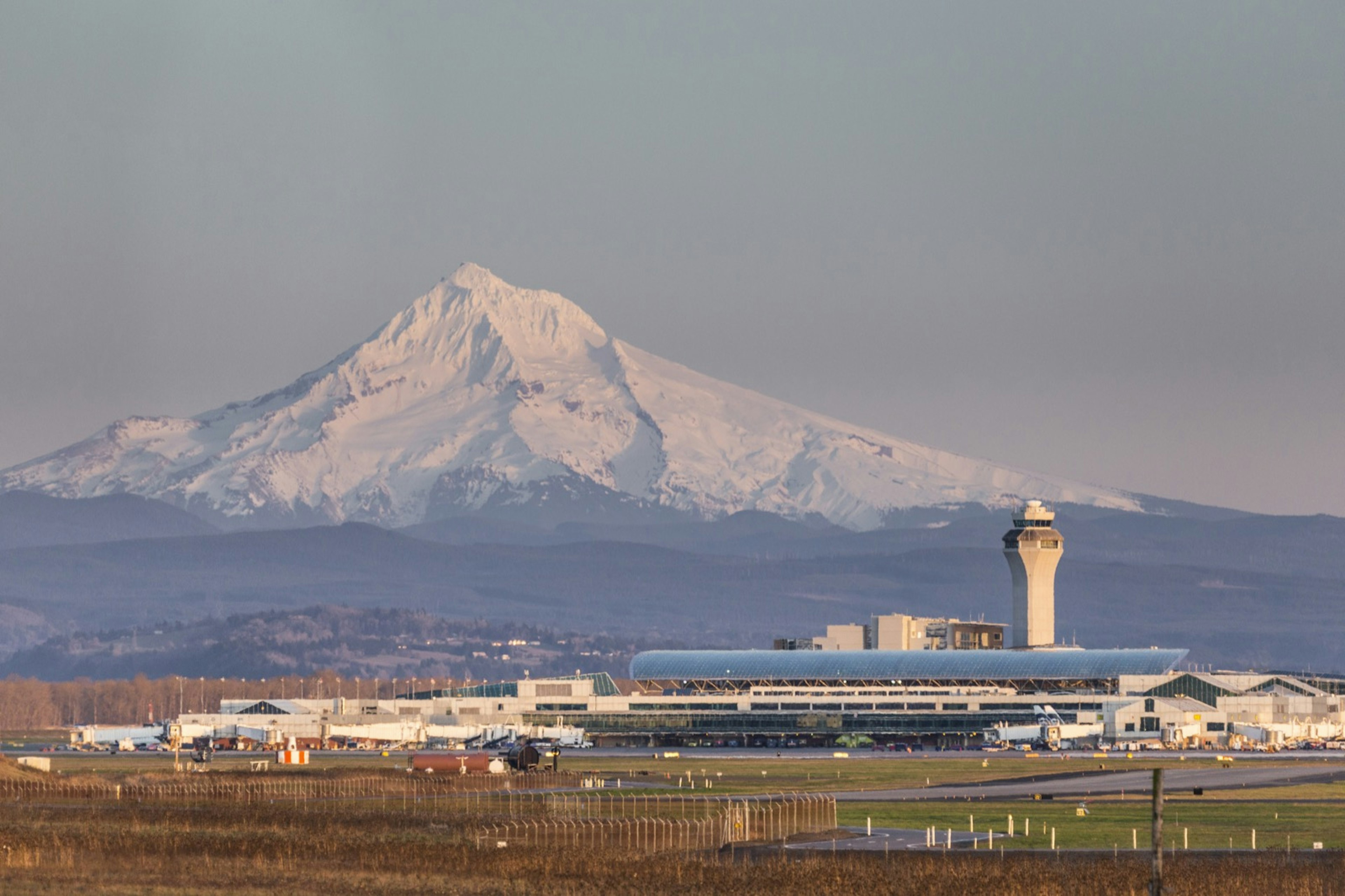 Portland Portland International Airport - PDX - with Mount Hood in backgroundInternational Airport with Mount Hood in background, Portland, Oregon, USA