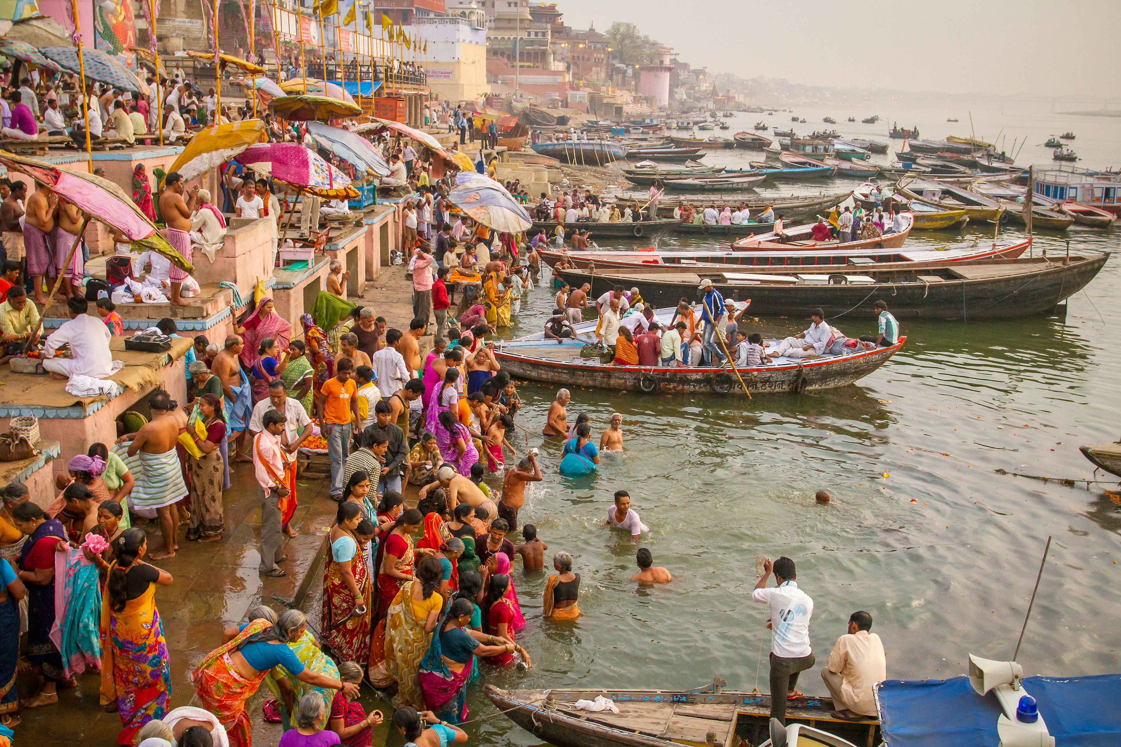 Boating on the River Ganges in Varanasi has a timeless magic. Getty Images