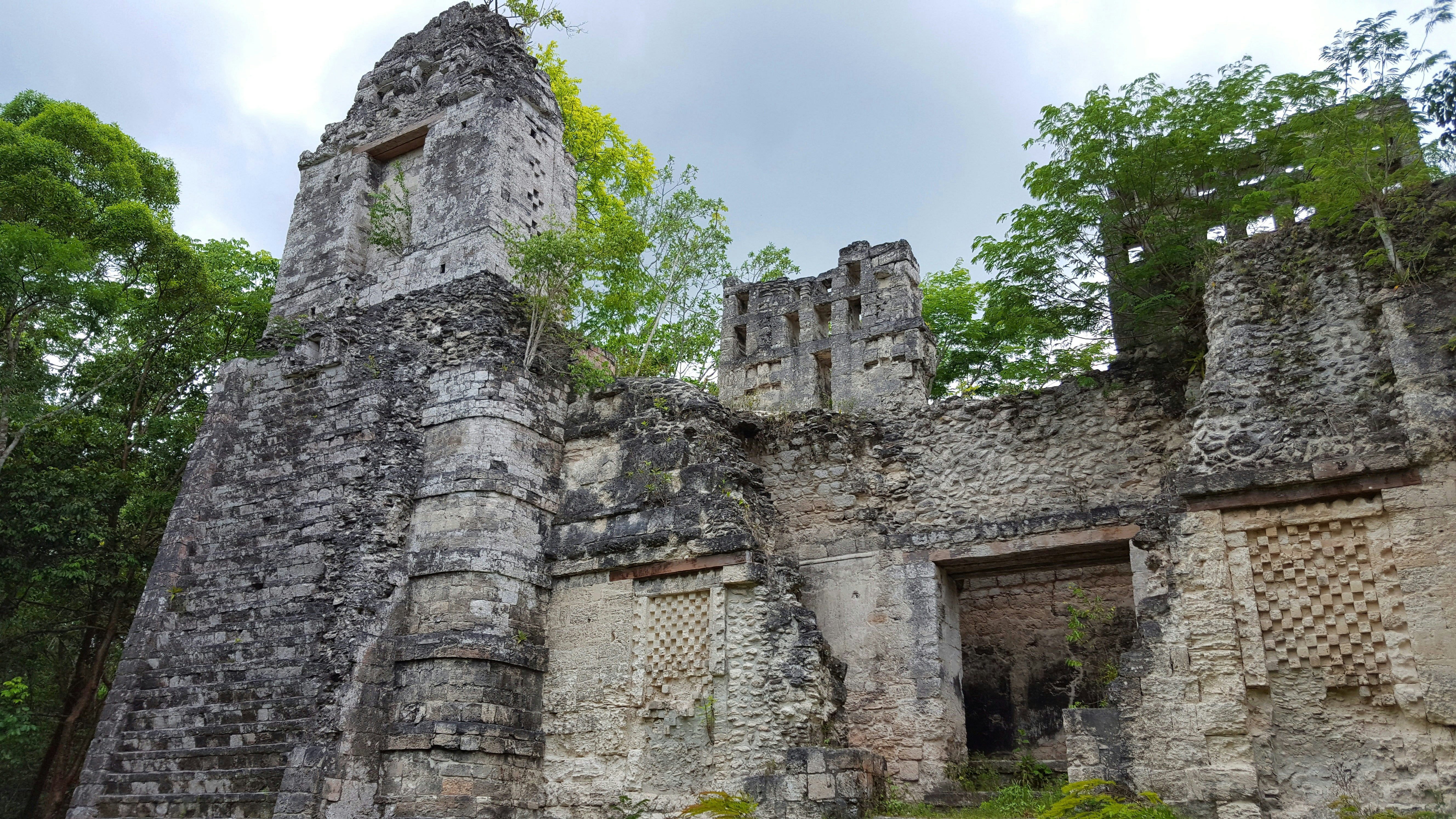 An example of Mayan architecture with a false pyramid on top