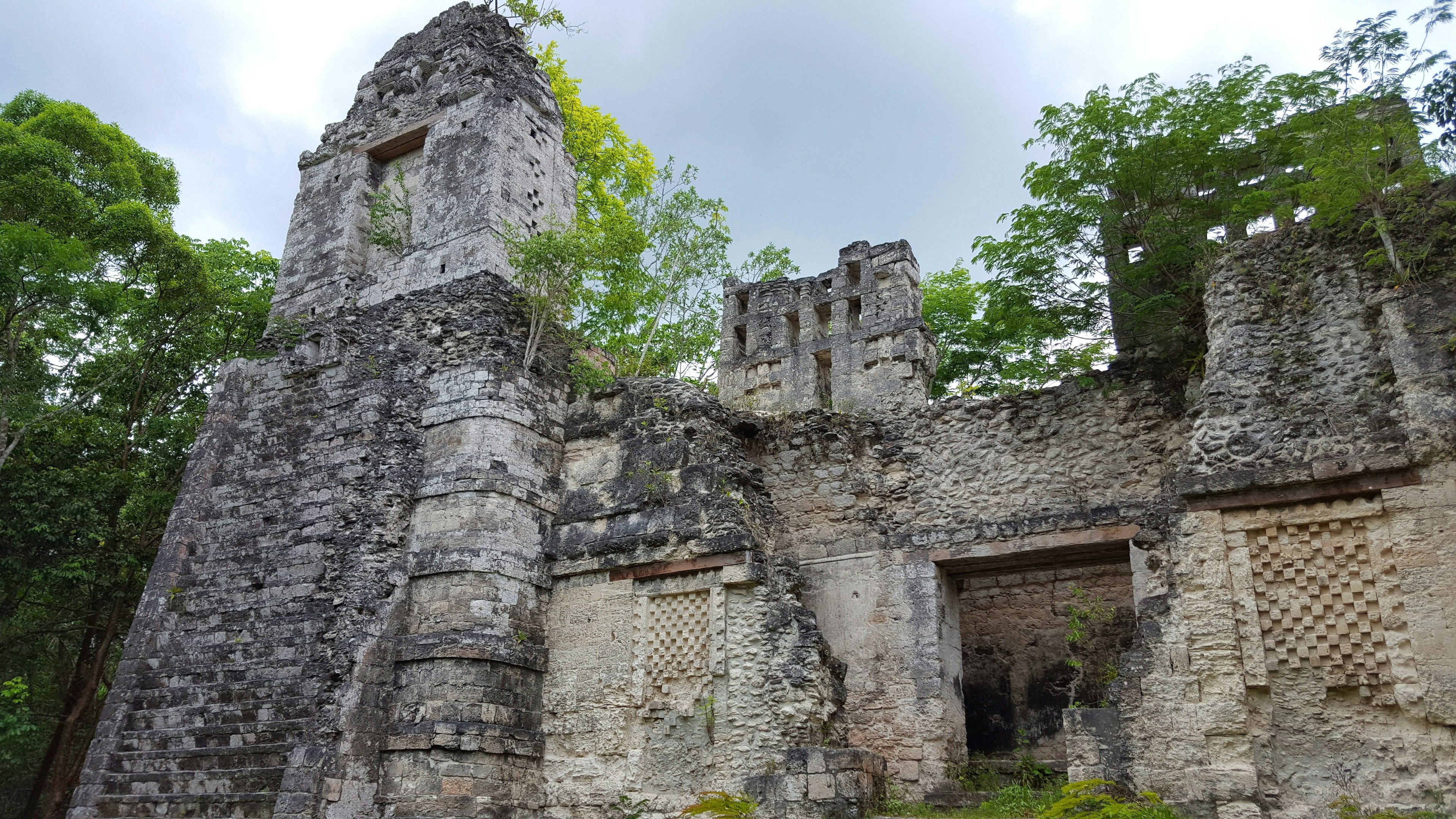 An example of Mayan architecture with a false pyramid on top