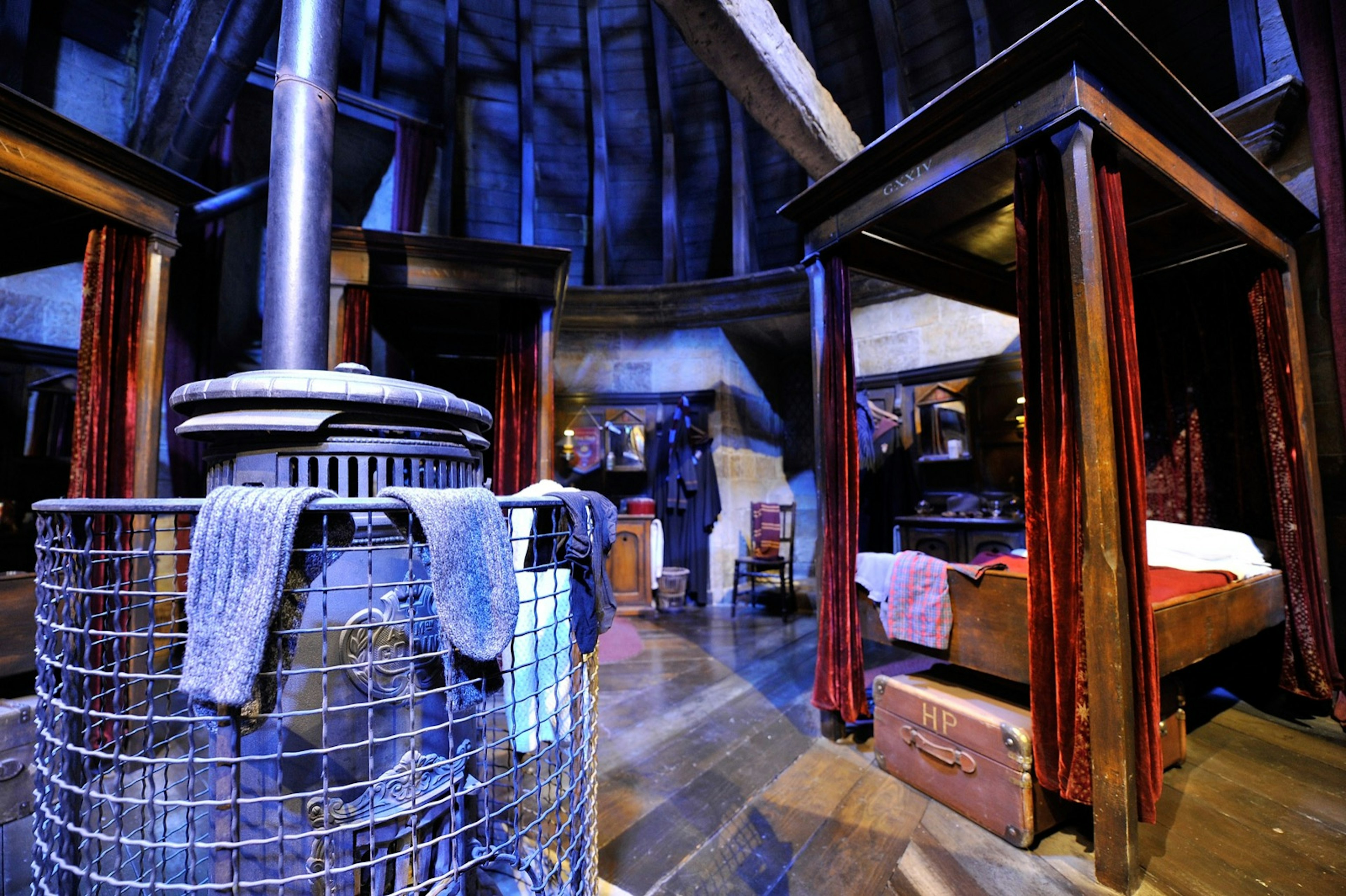 Harry Potter's dorm room on the Warner Brother's Studio Tour in London