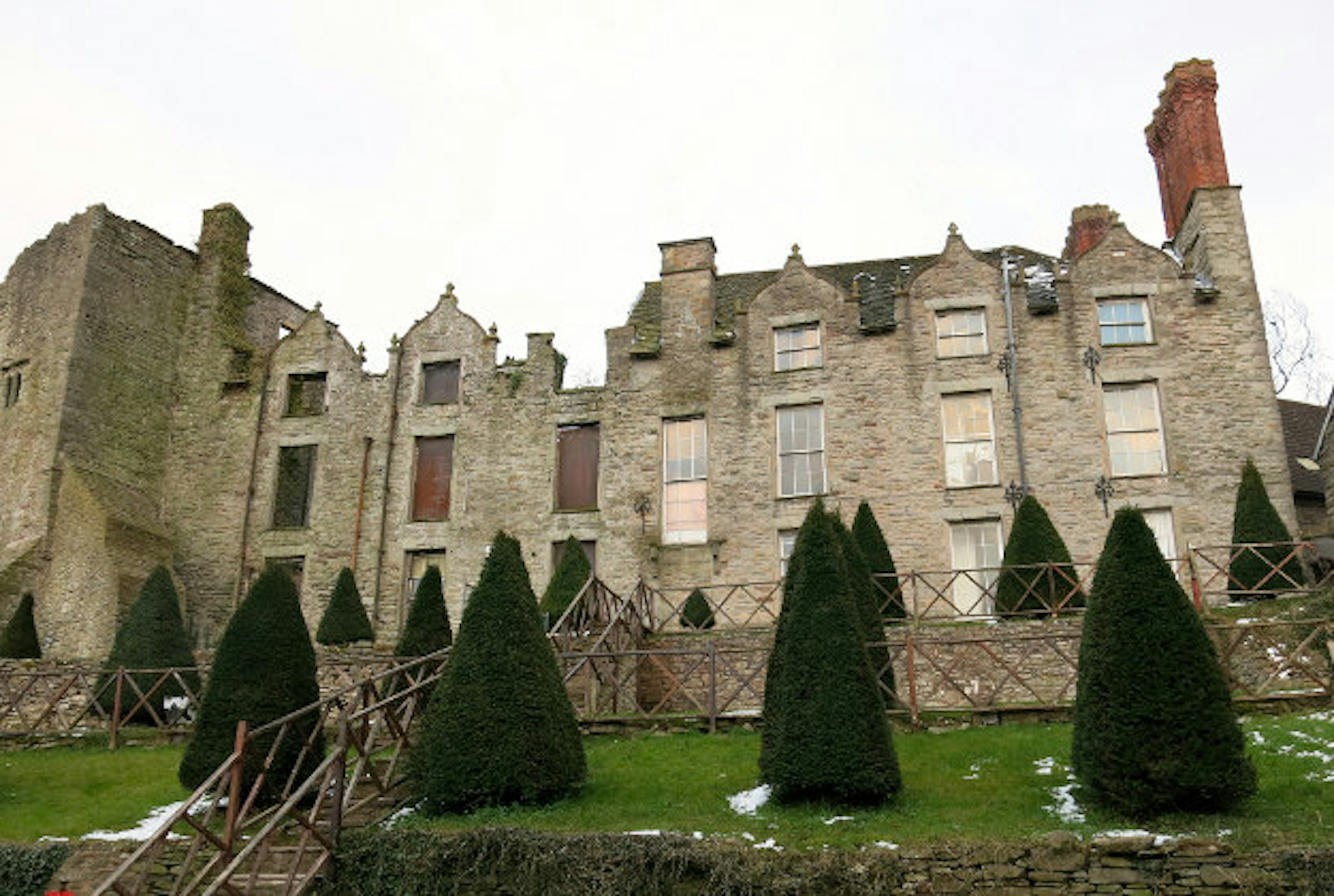 A crumbling Hay Castle, Wales.