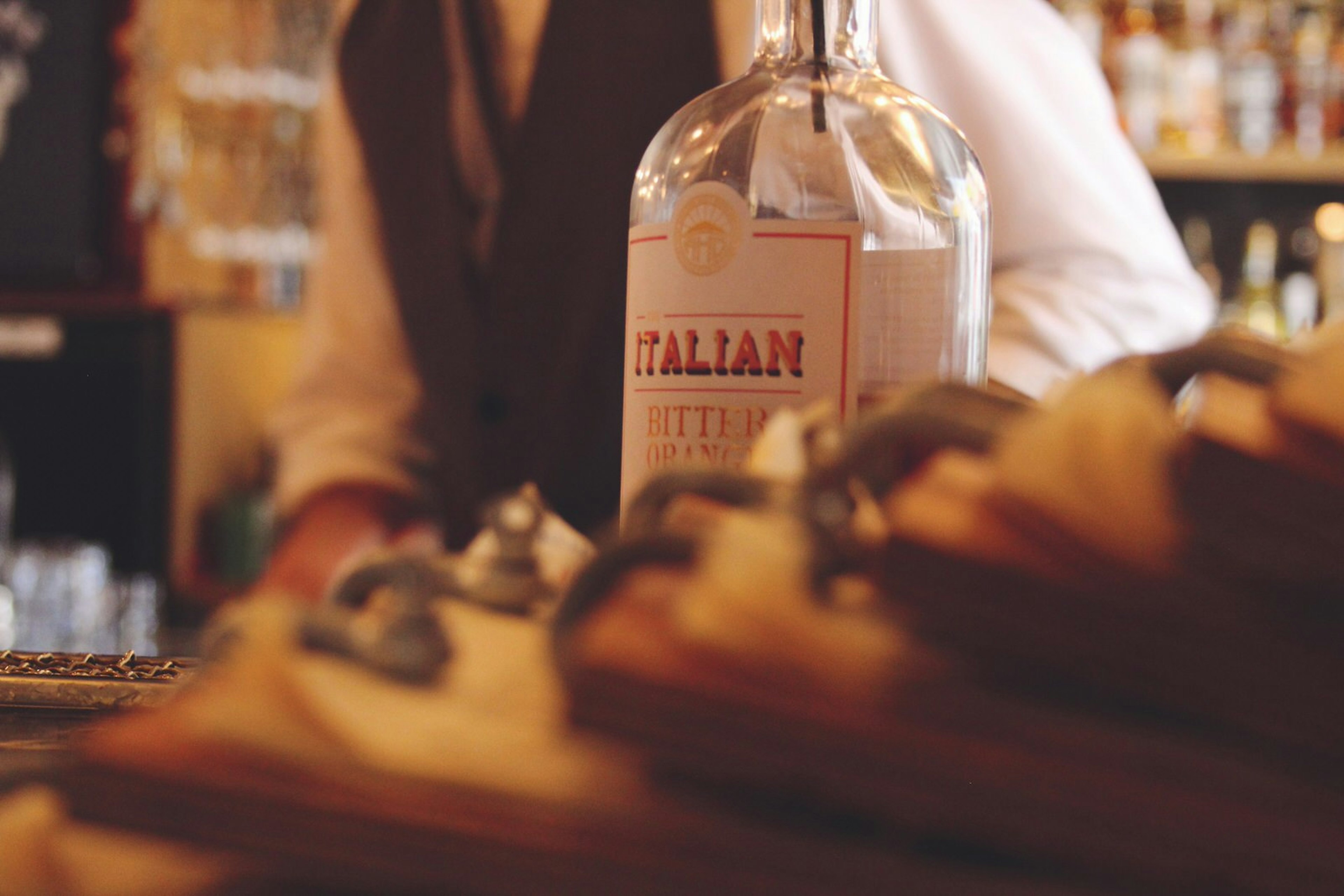 The interior of Adelaide Hills Distillery with one of their large bottles of gin visible