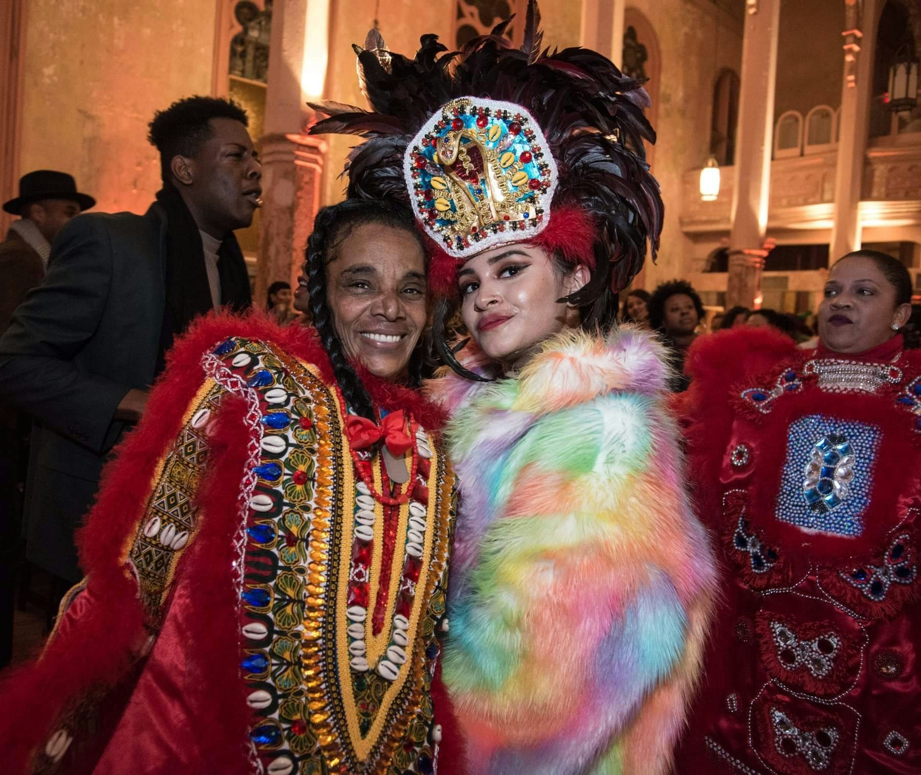 The Mexican Witch celebrating The Black Brown Get Down with the Mardi Gras Indians