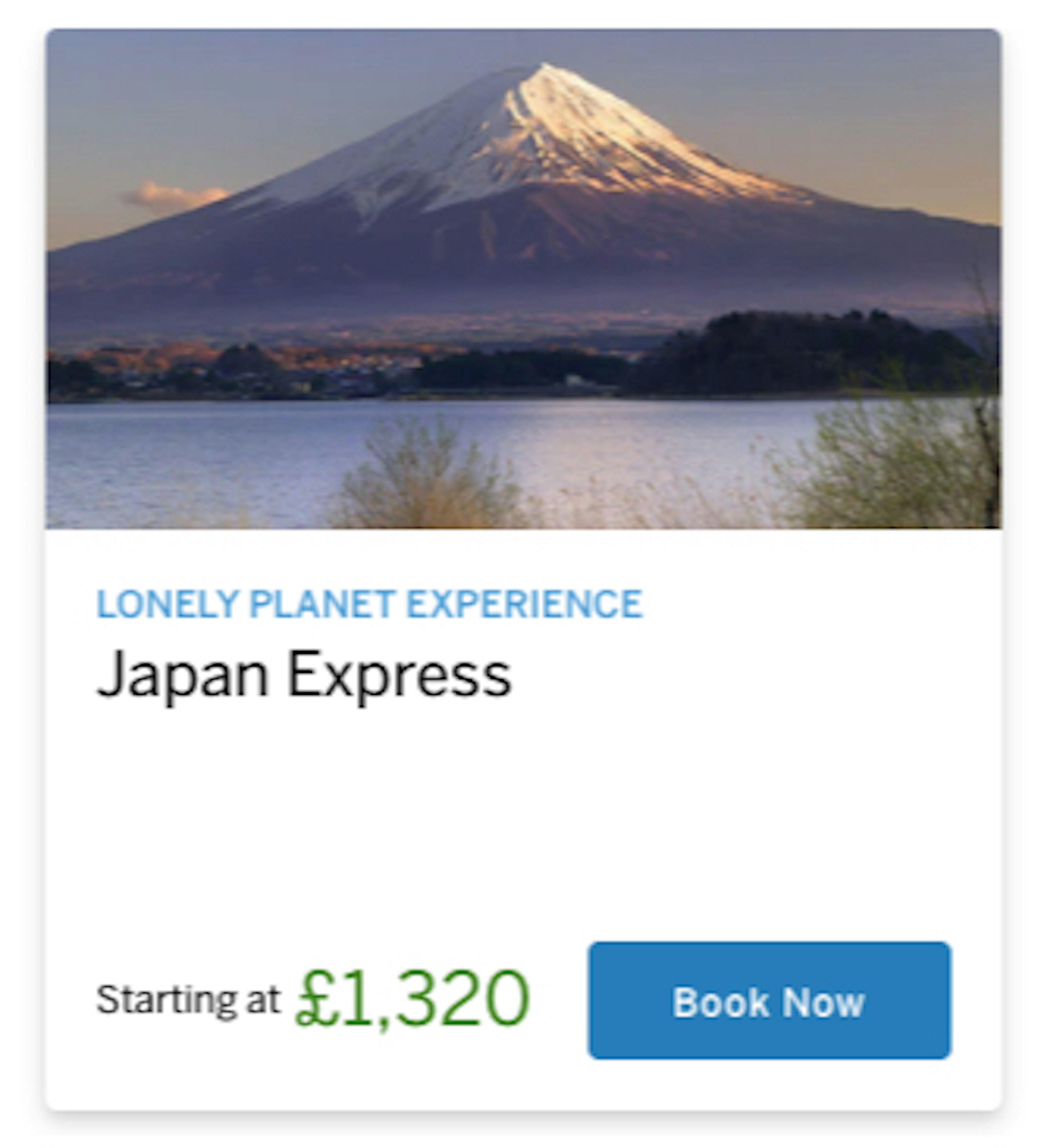 A booking icon for the Japan Express tour by Lonely Planet Experiences