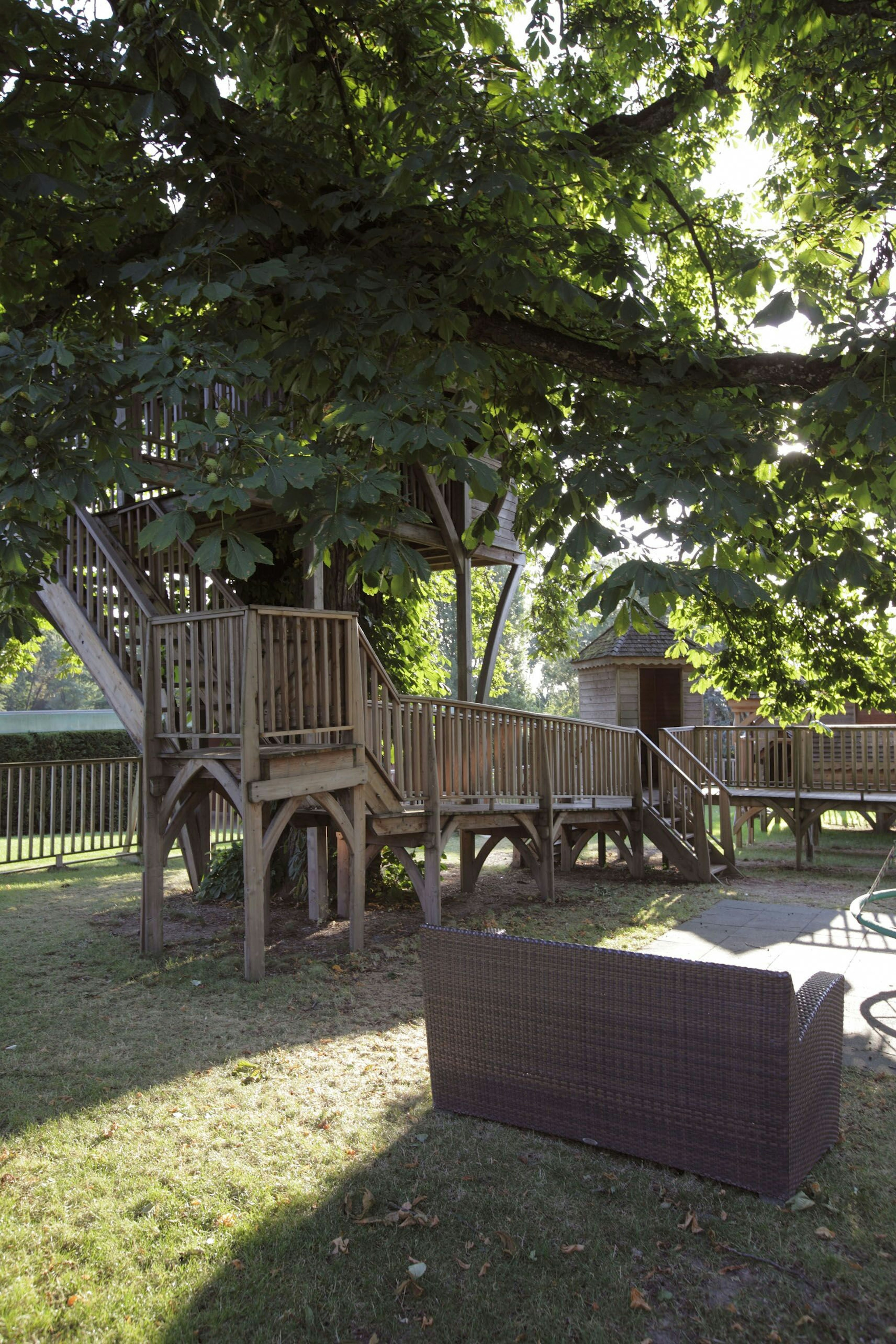 A sprawling outdoor obstacle course awaits kids visiting this Swiss resort