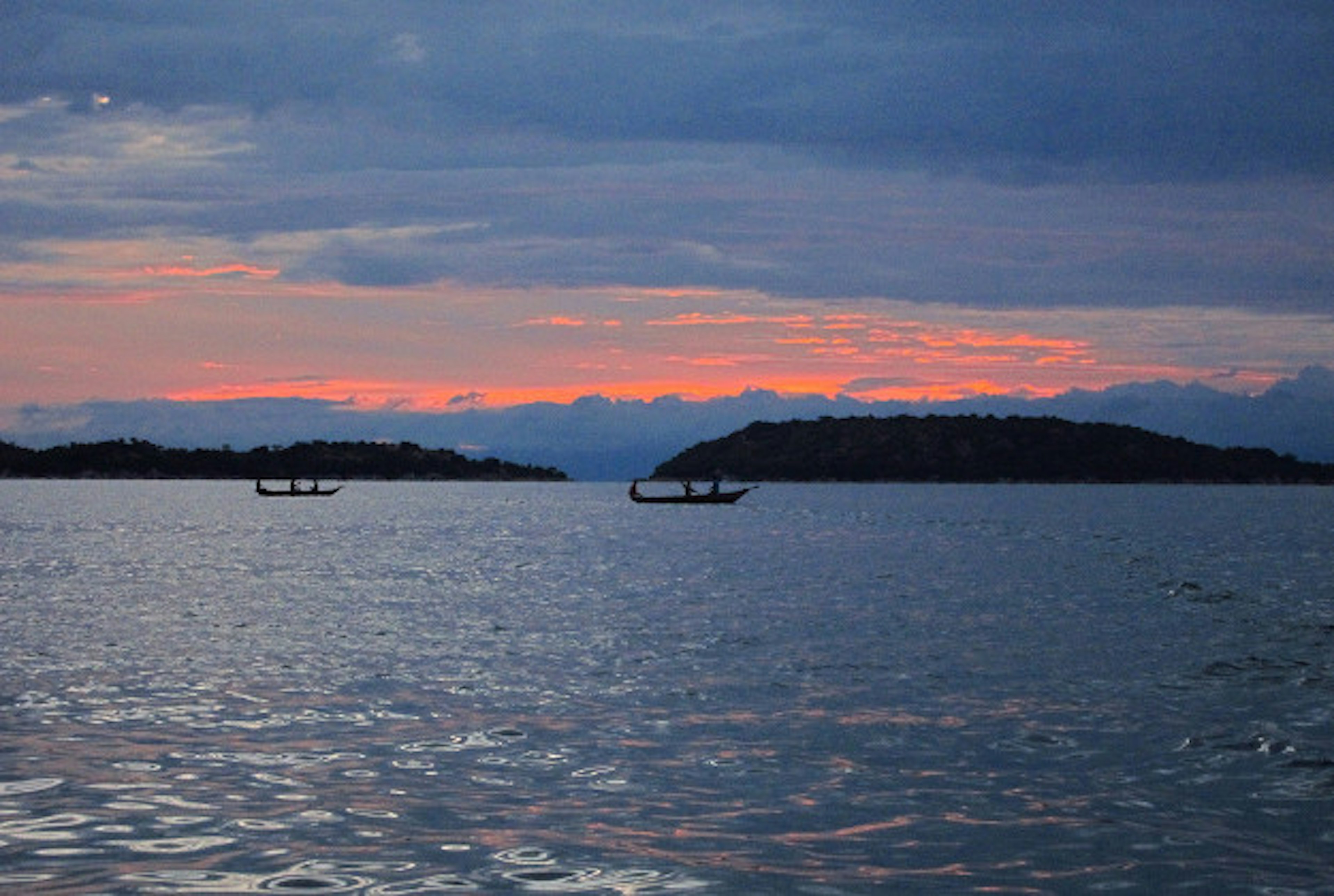 Sunset over Lake Tanganyika.