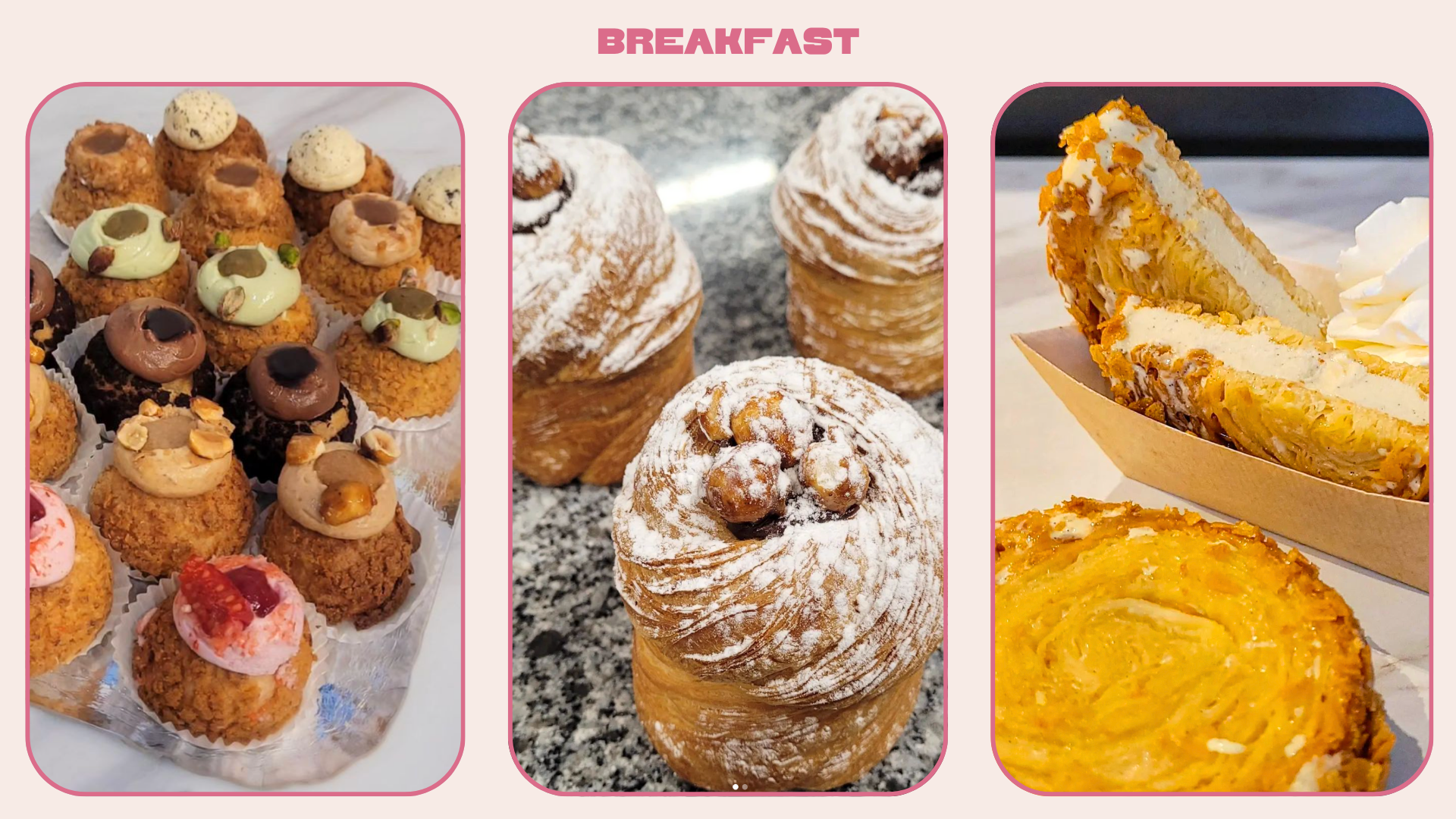 Pastries on display in a Toulouse bakery