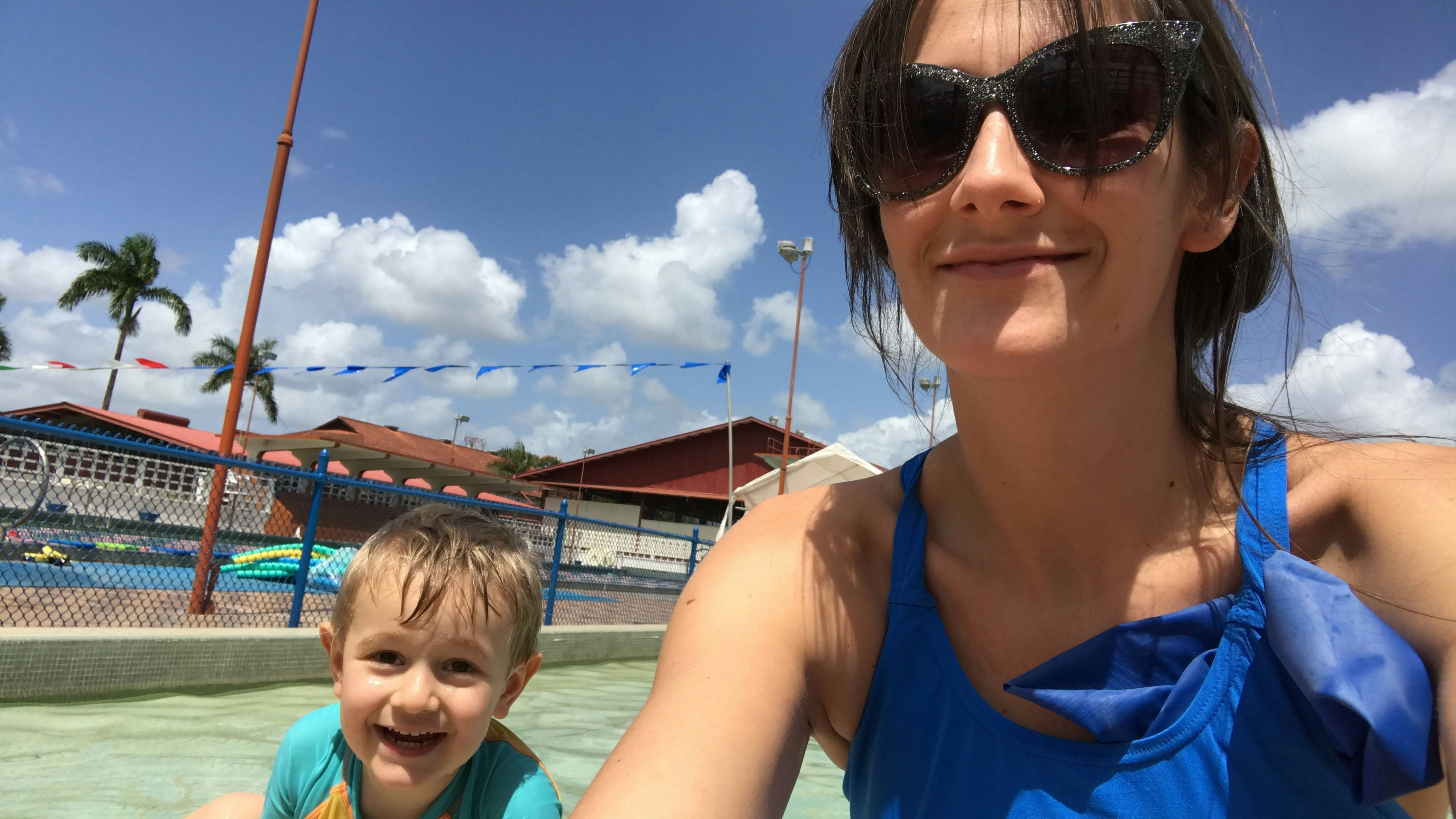 LP Local Martina Gili and her son enjoy some free time at the Kiwanis pool